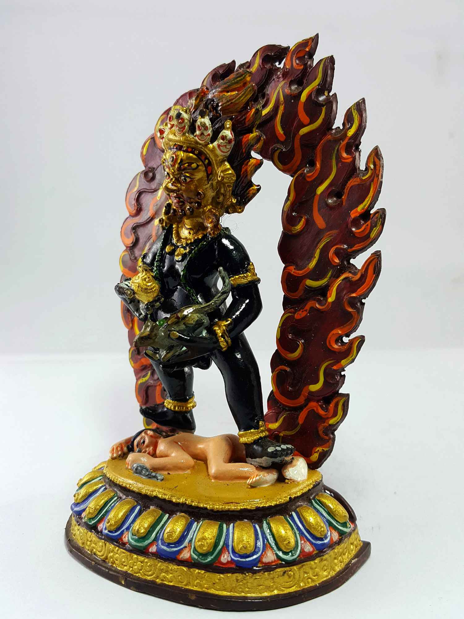 Black Jambhala Handmade Statue <span Style=