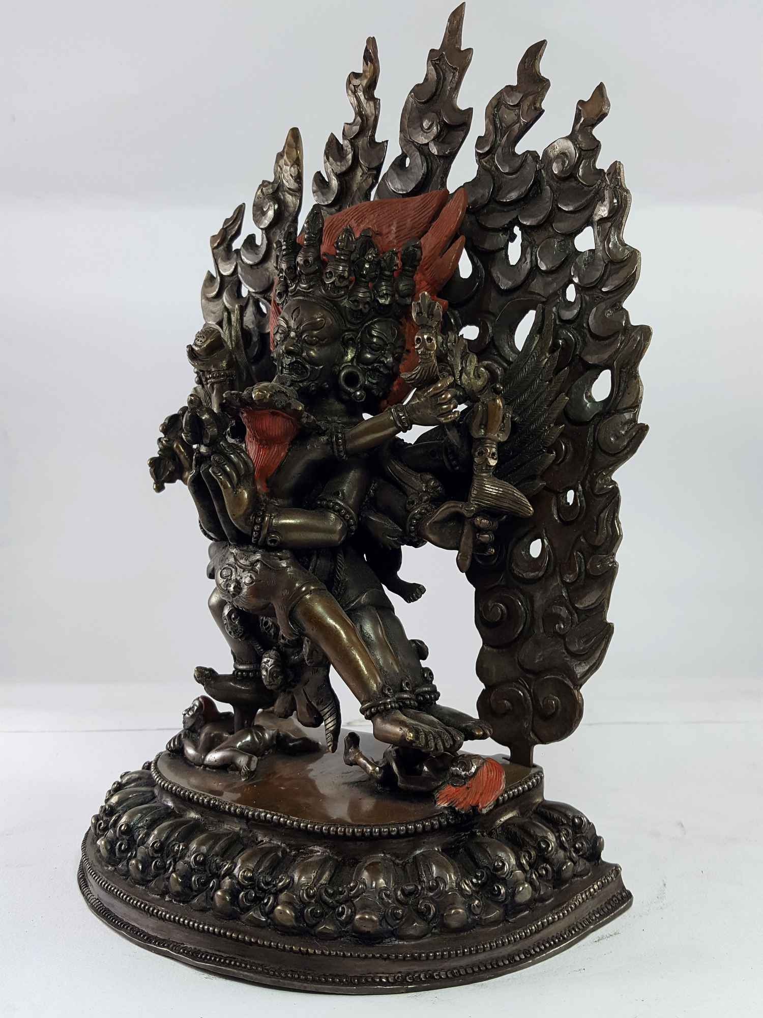 Statue Of Vajrakaillaya Copper Oxidized