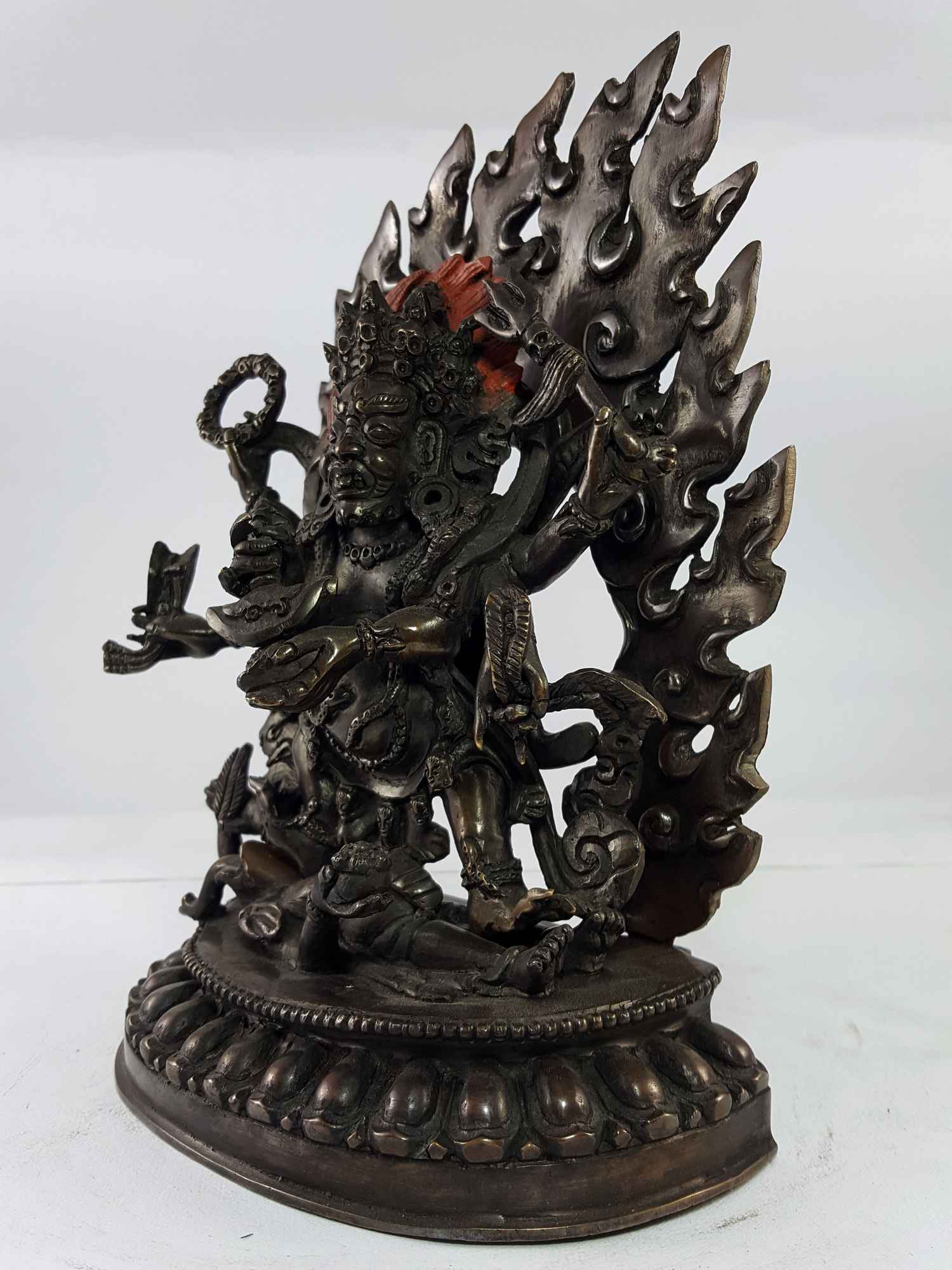 Black Mahakala / Six Arms Mahakala Statue <span Style=