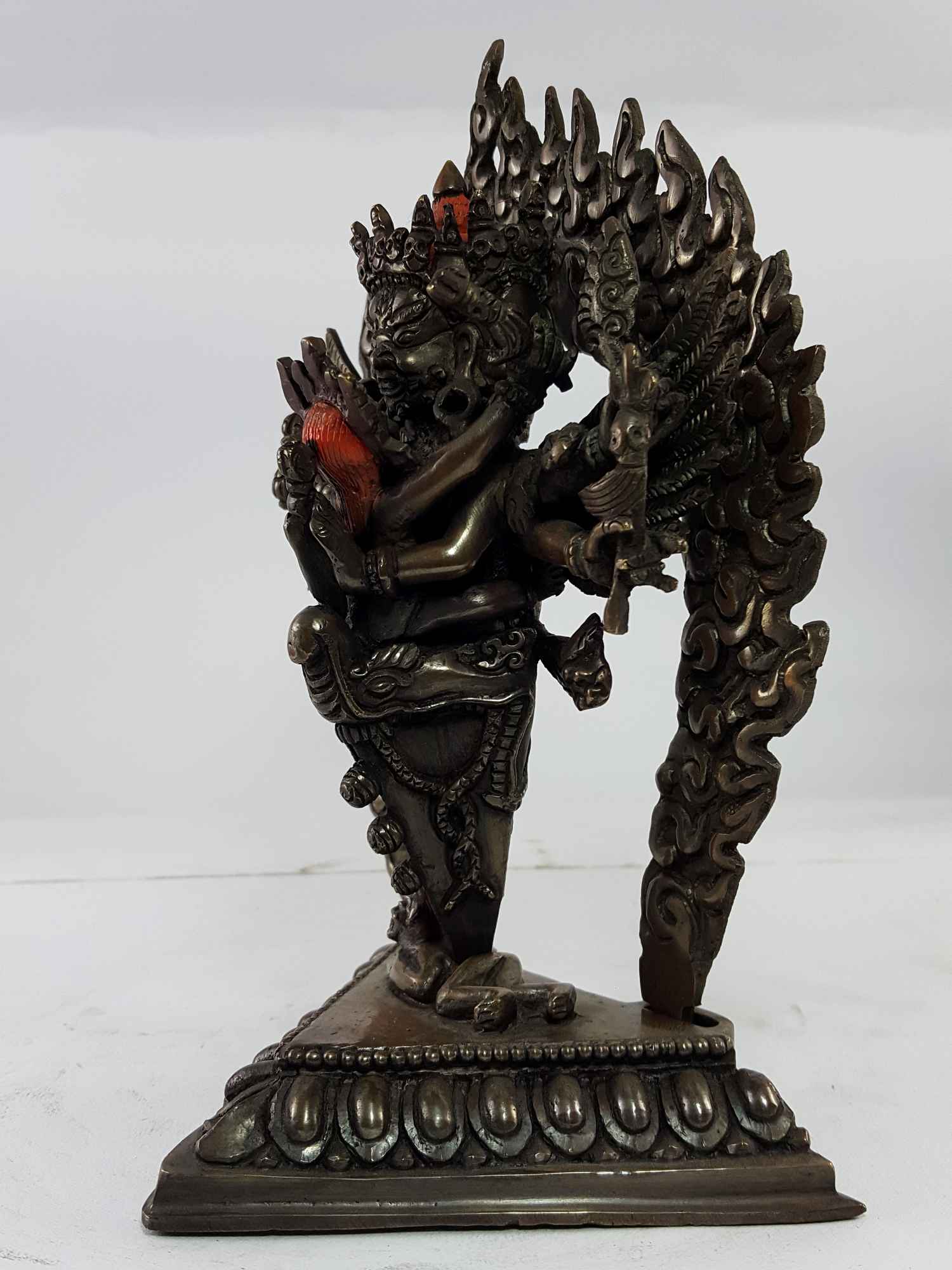 Statue Of Phurba Mahakala Copper Oxidized