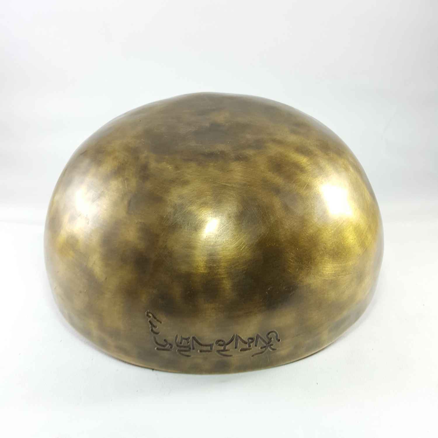 Hand Beaten Full Moon Singing Bowl Antique Finishing