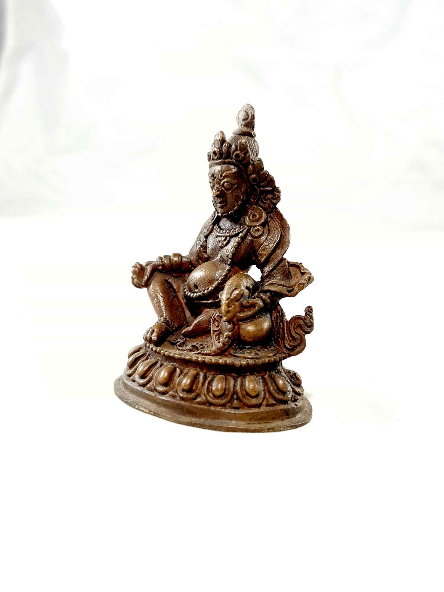 Jambhala Copper Miniature Statue <span Style=