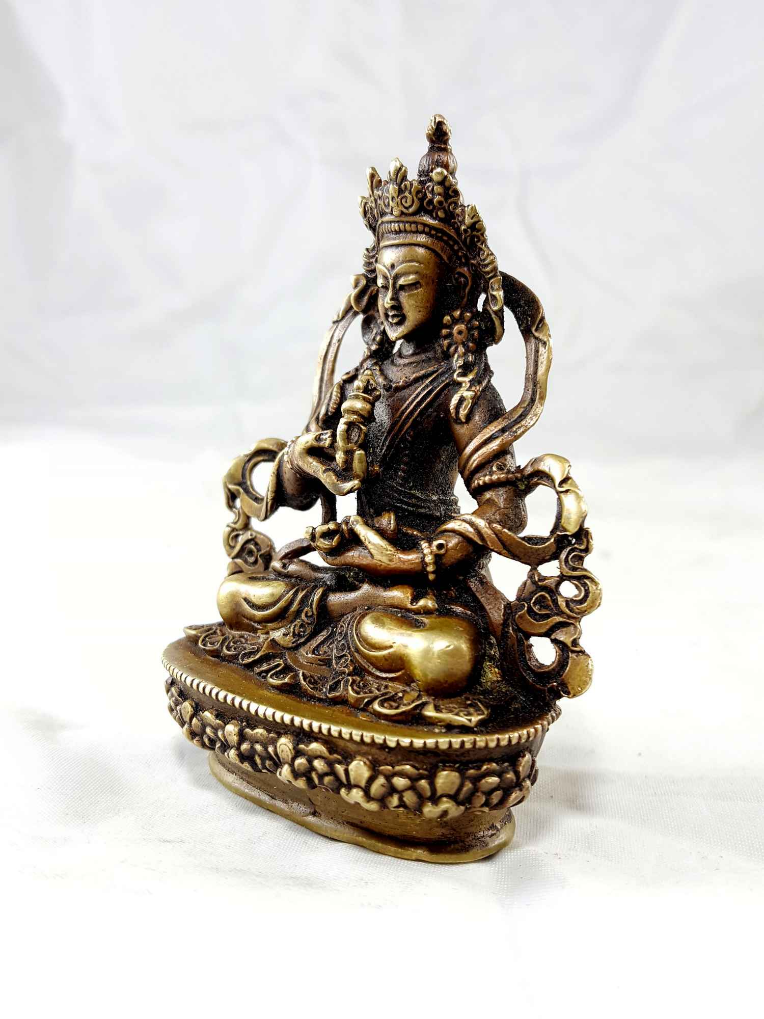 Vajrasattva Copper Miniature Statue hq, hand Detailed