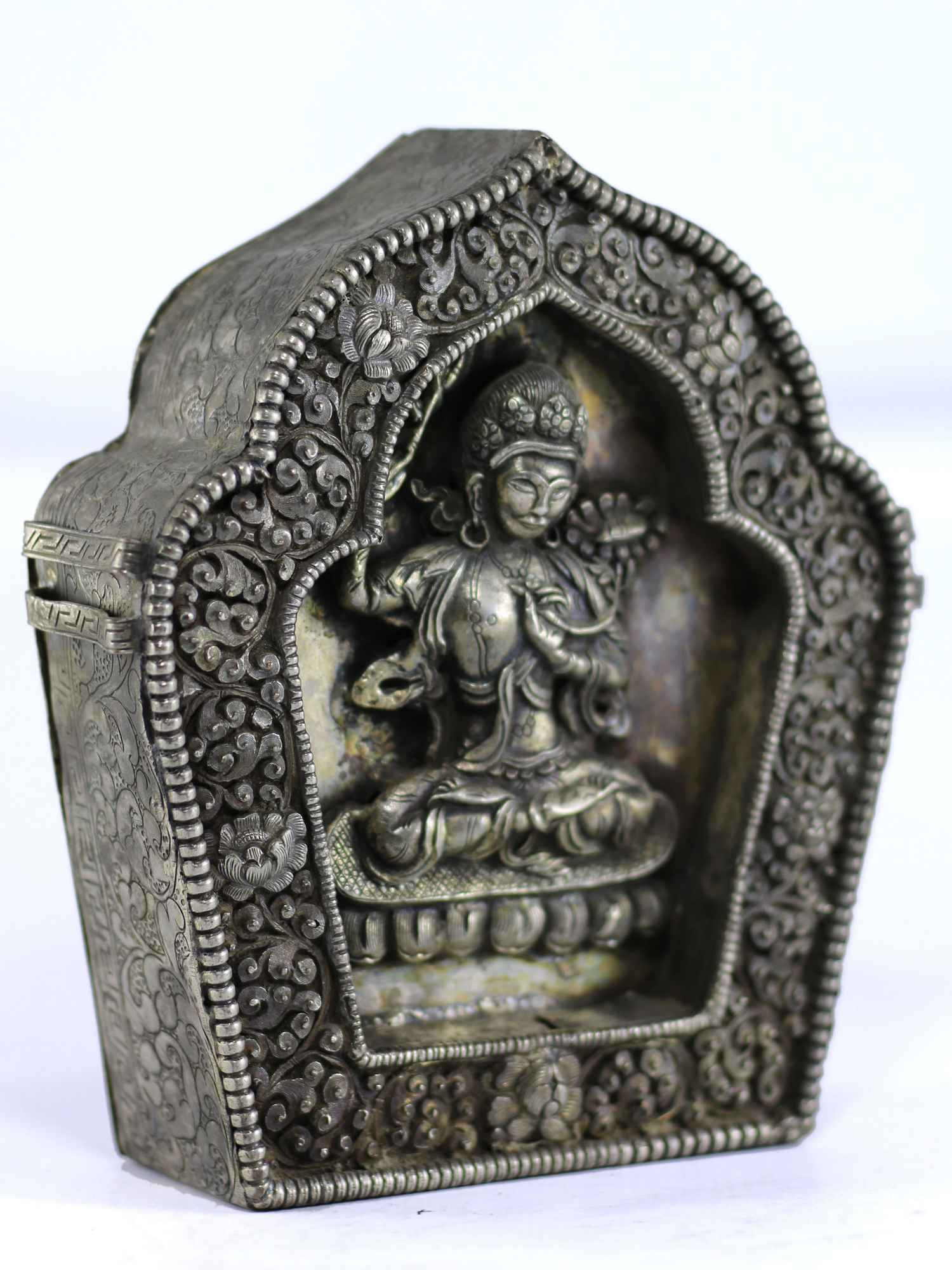 Copper Handmade Ghau silver Plated, manjushri