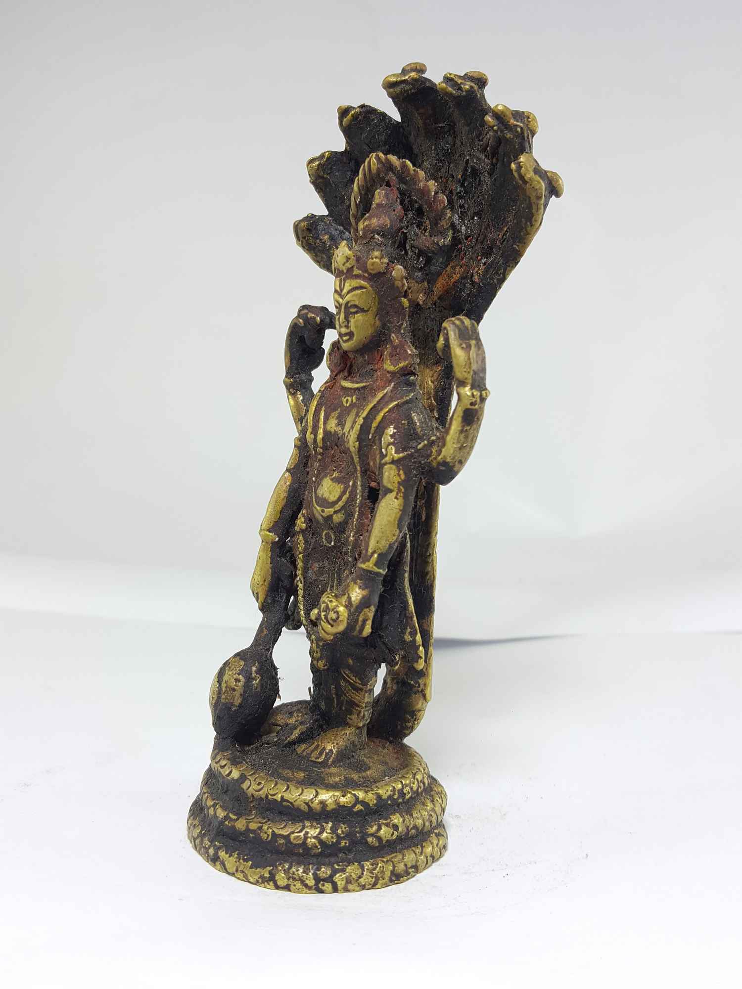 Brass Vishnu Statue With Antique Finishing