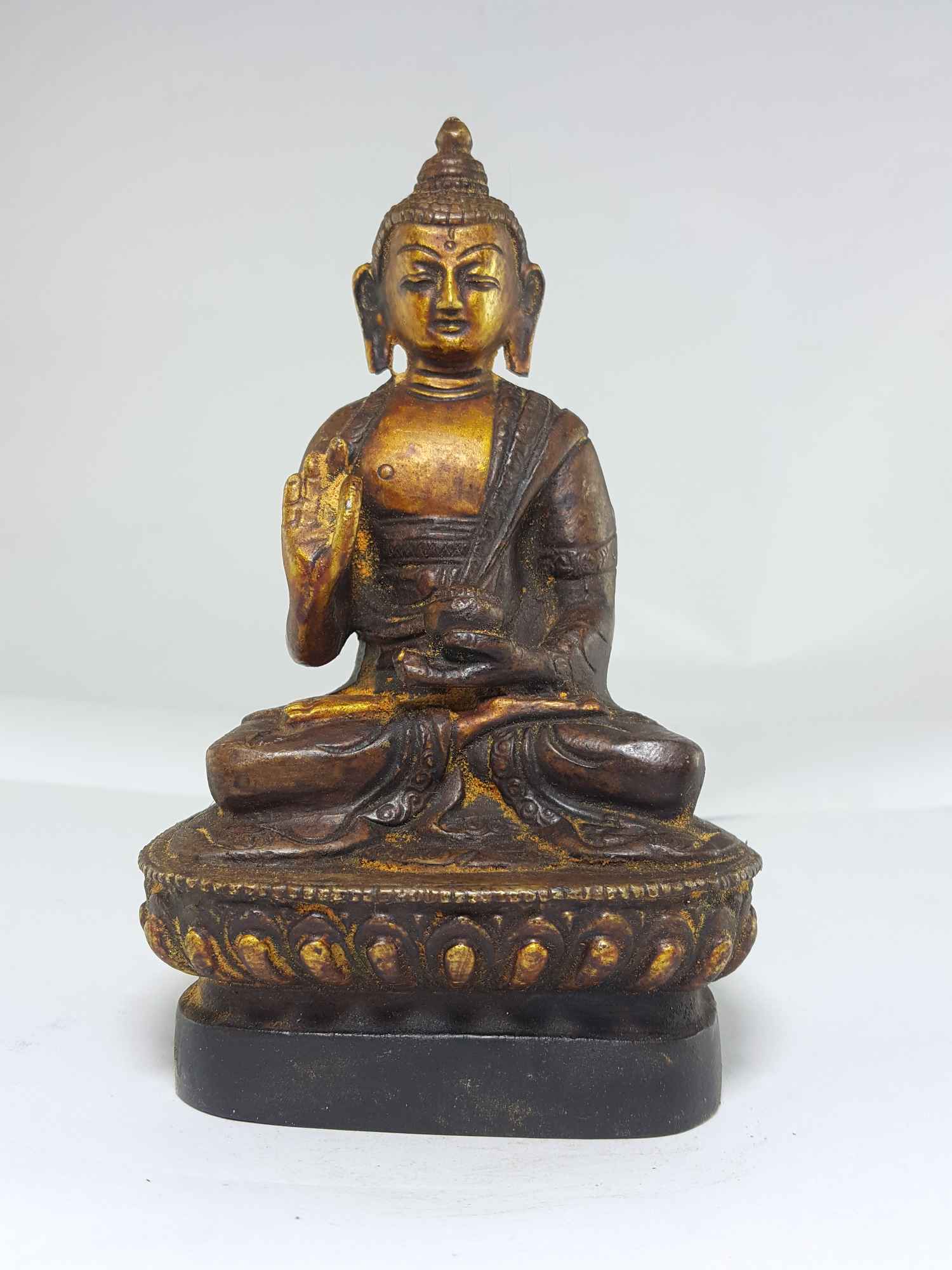 Brass Amoghasiddhi Buddha Antique Finishing <span Style=