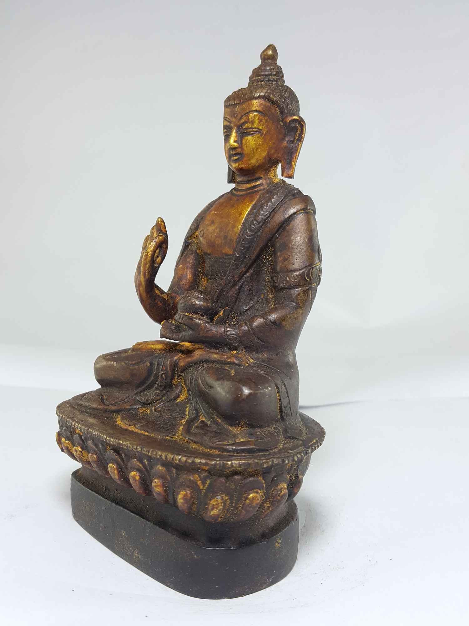 Brass Amoghasiddhi Buddha Antique Finishing <span Style=