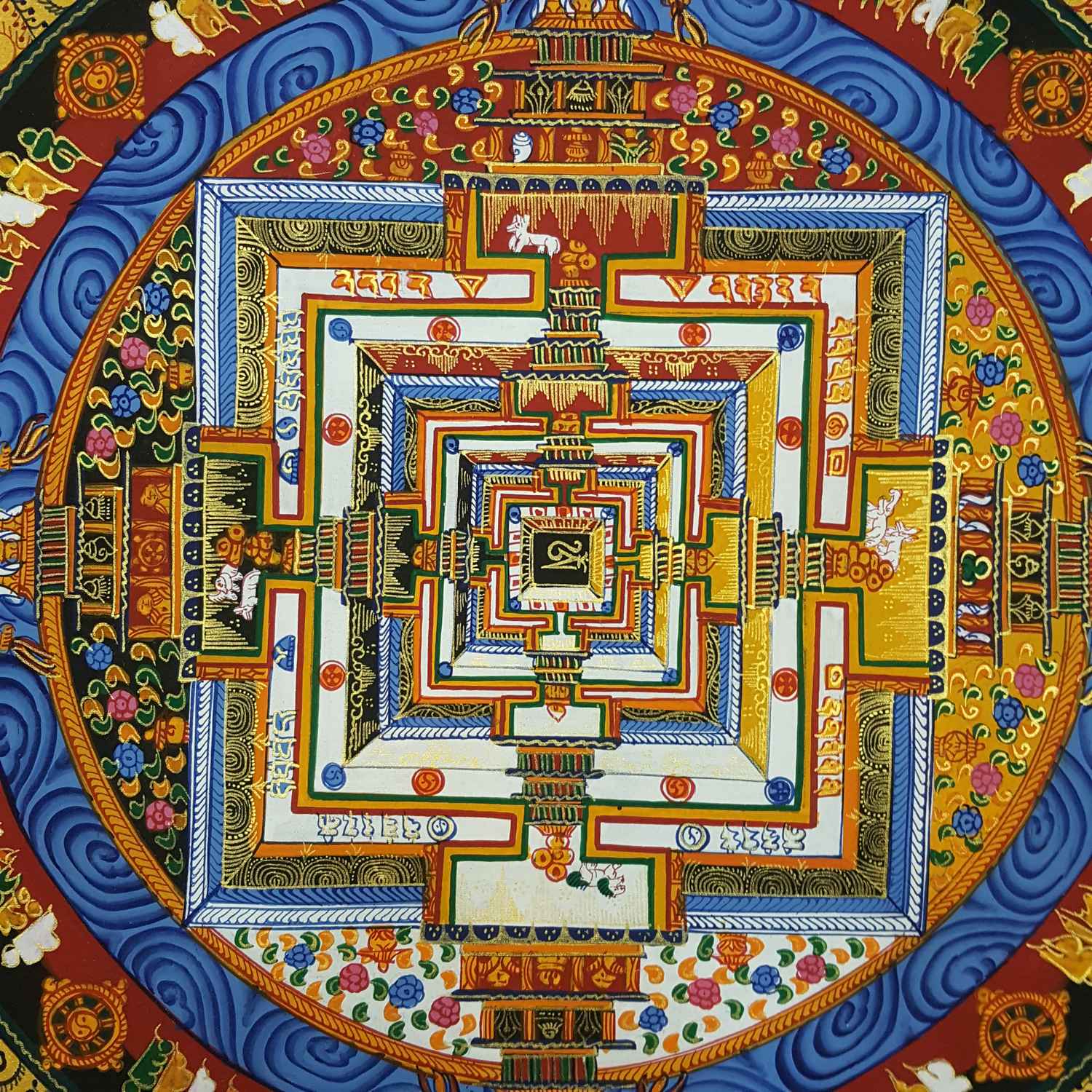 Kalachakra Hand Painted Tibetan Thangka <span Style=