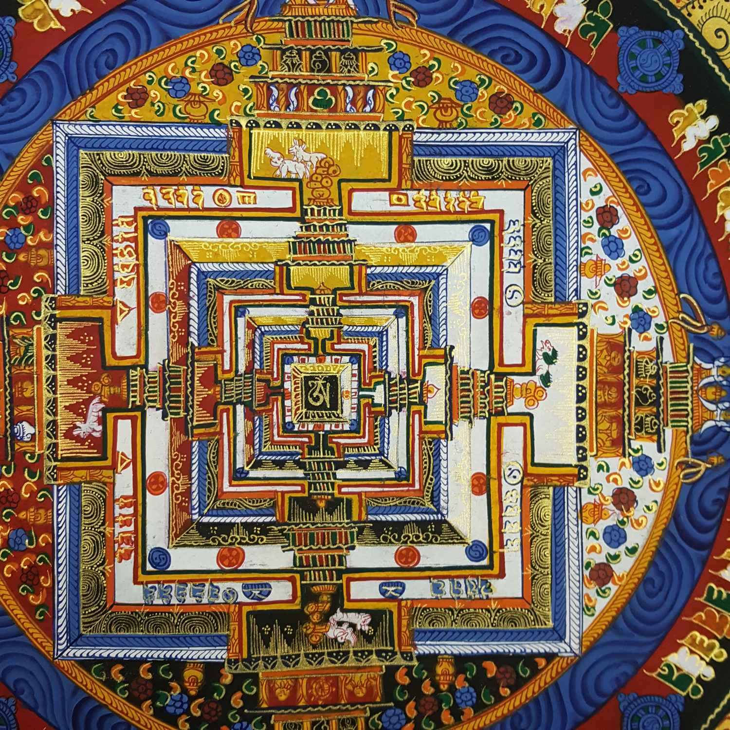 Kalachakra Hand Painted Tibetan Thangka <span Style=