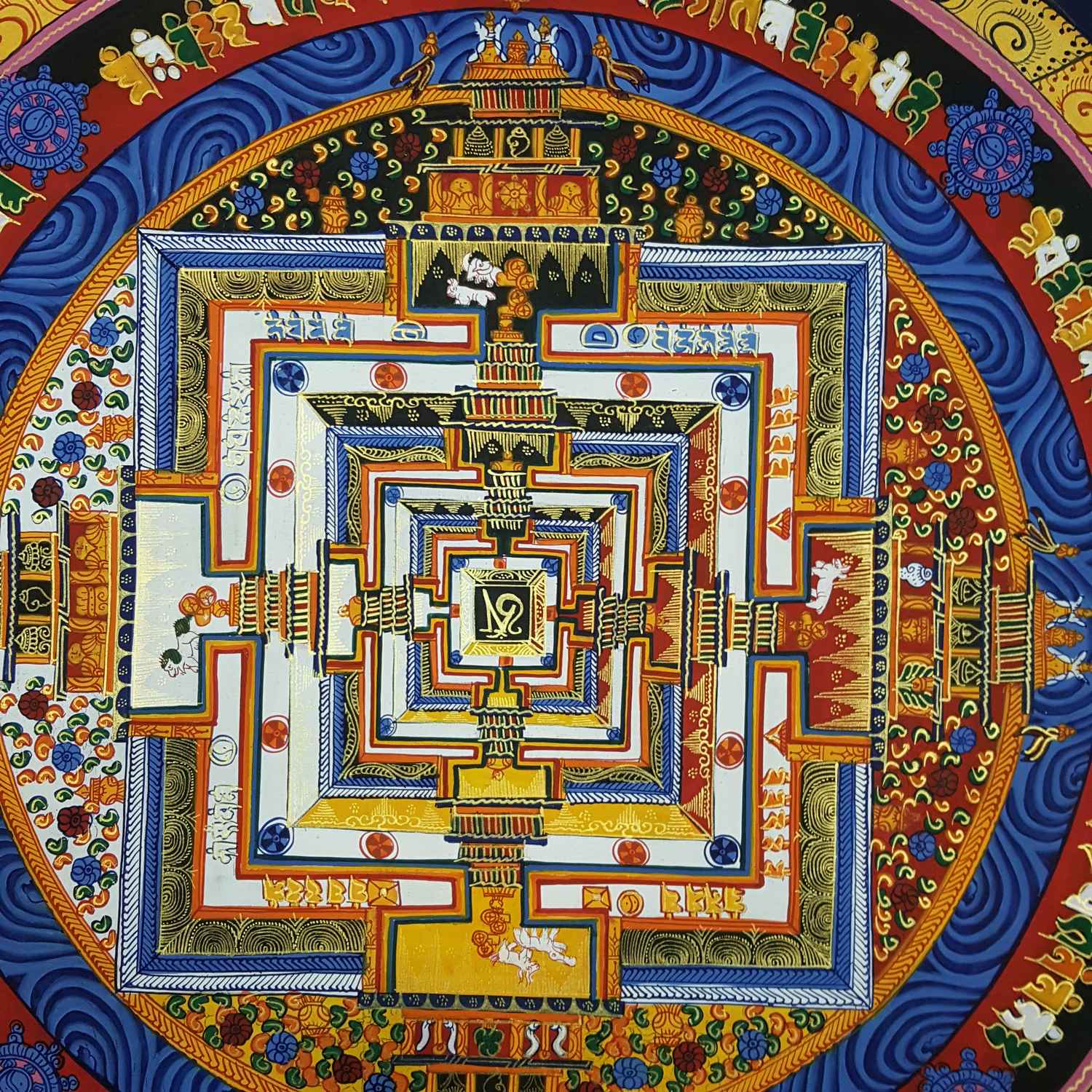 Kalachakra Hand Painted Tibetan Thangka <span Style=