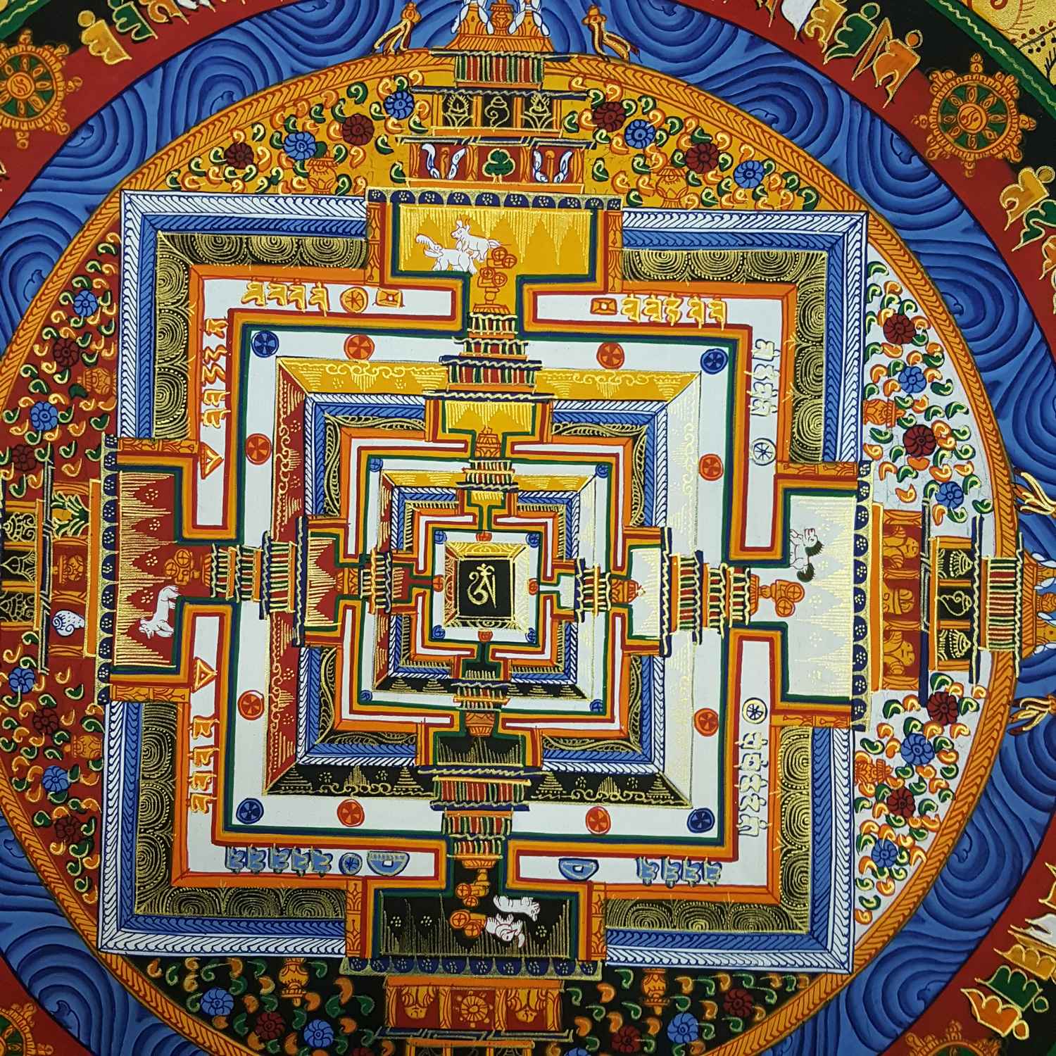 Kalachakra Hand Painted Tibetan Thangka <span Style=