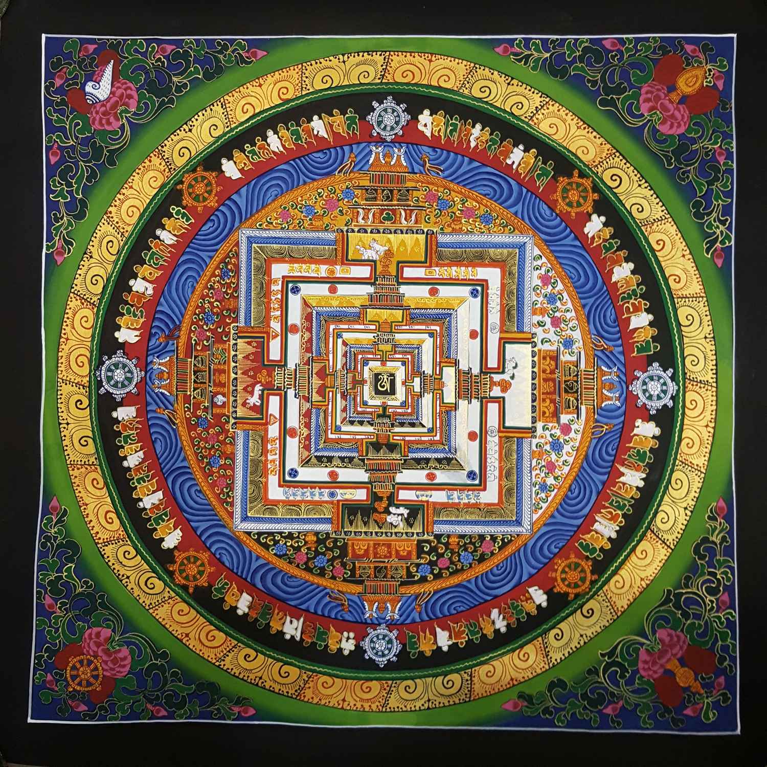 Kalachakra Hand Painted Tibetan Thangka <span Style=