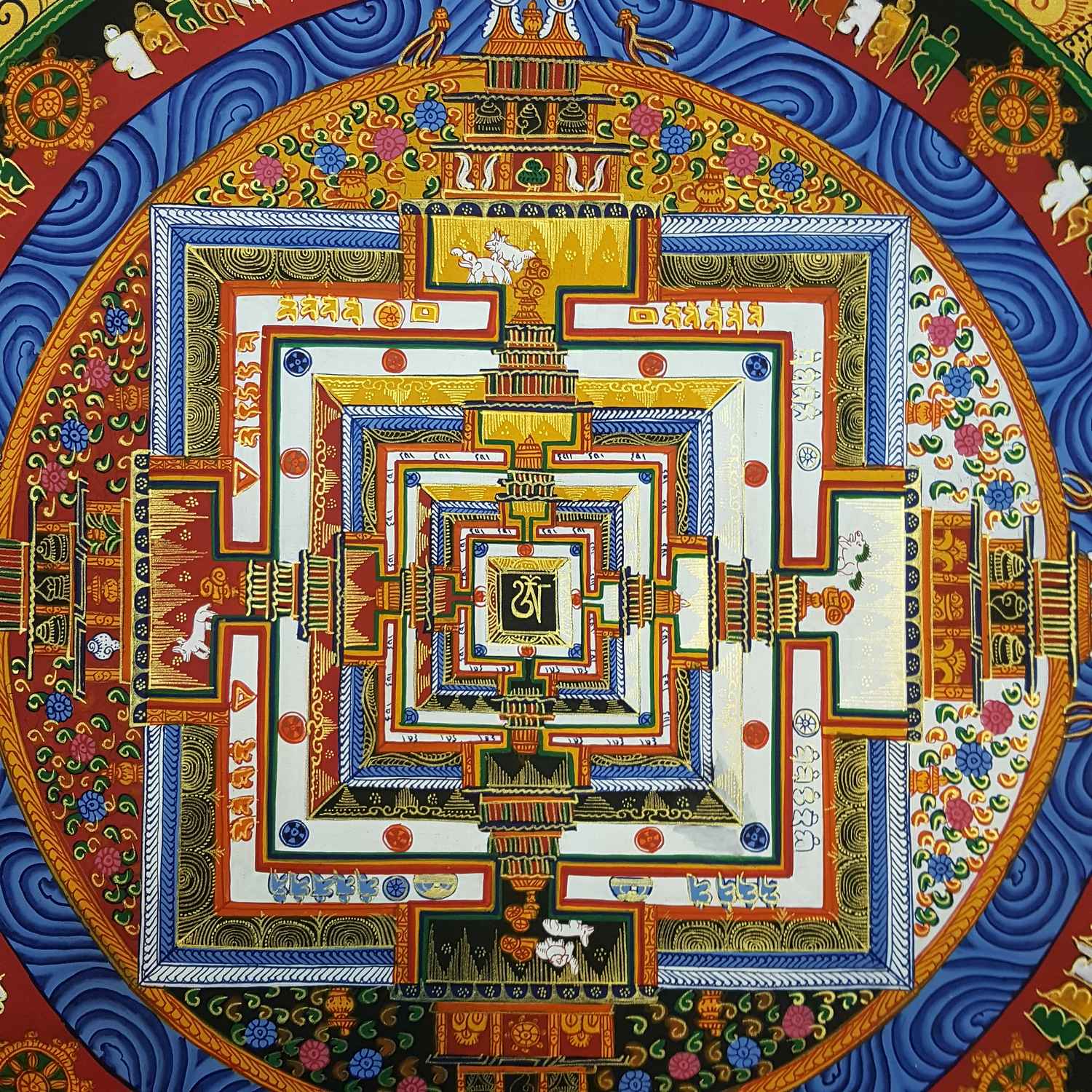 Kalachakra Hand Painted Tibetan Thangka <span Style=