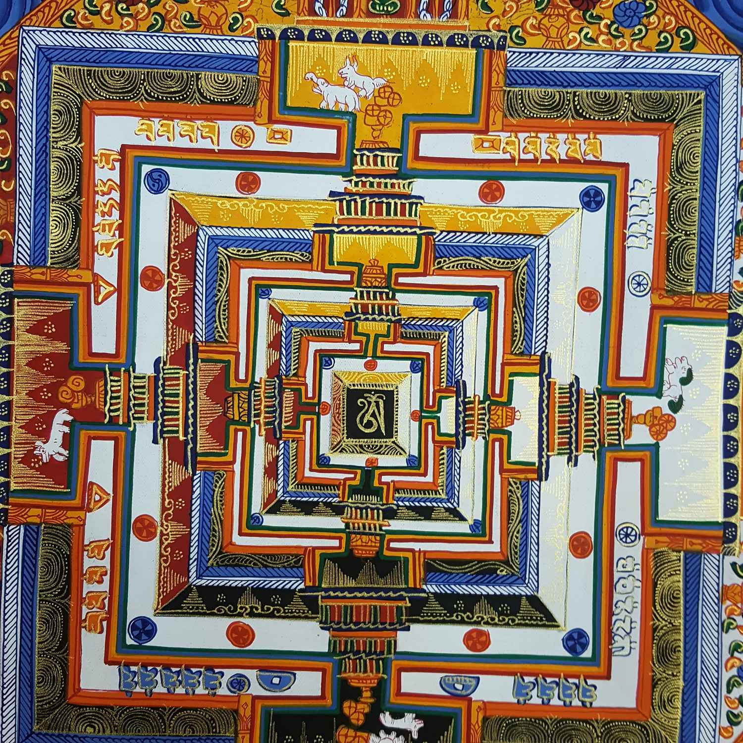 Kalachakra Hand Painted Tibetan Thangka <span Style=