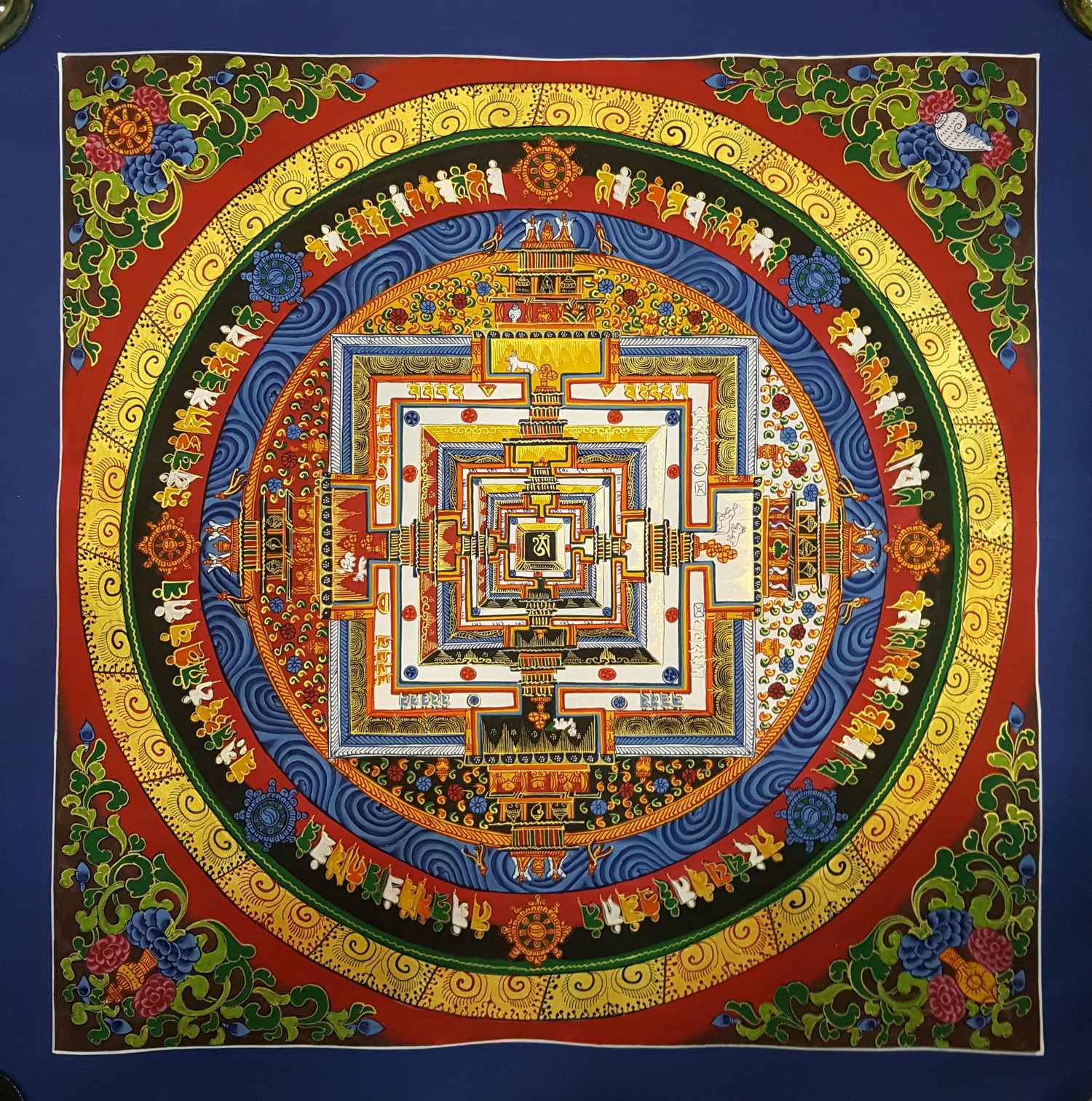 Kalachakra Hand Painted Tibetan Thangka <span Style=