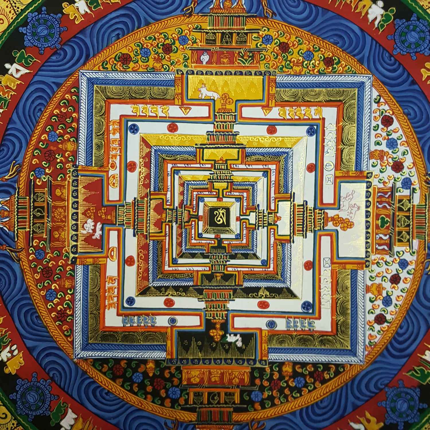 Kalachakra Hand Painted Tibetan Thangka <span Style=