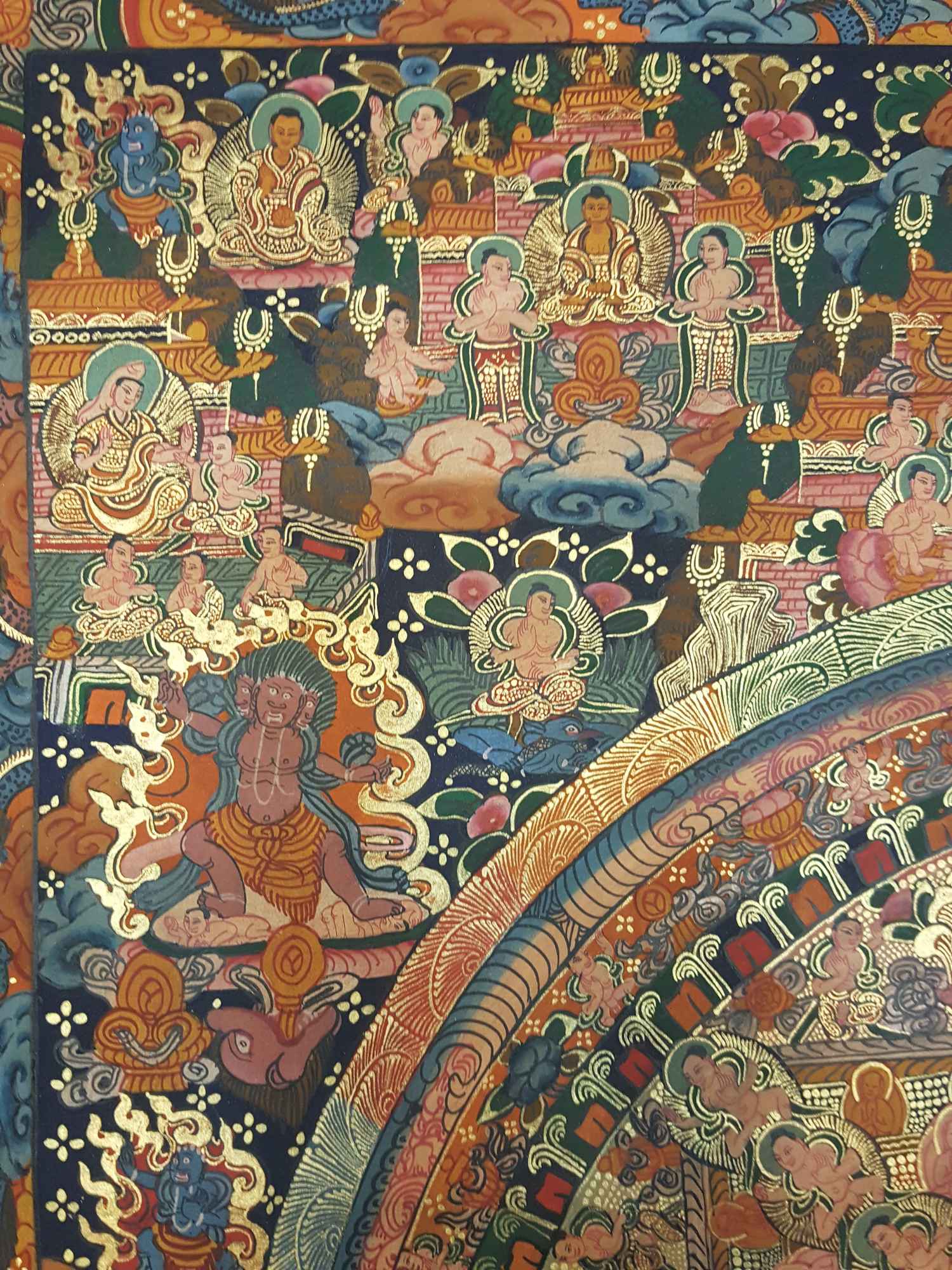 Mandala Hand Made Tibetan Thangka <span Style=