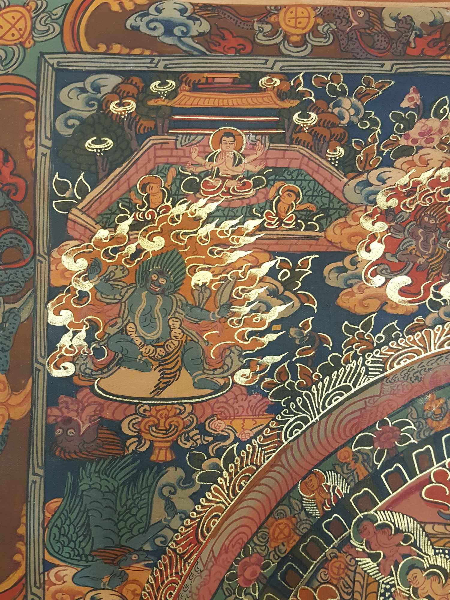 Mandala Hand Made Tibetan Thangka <span Style=