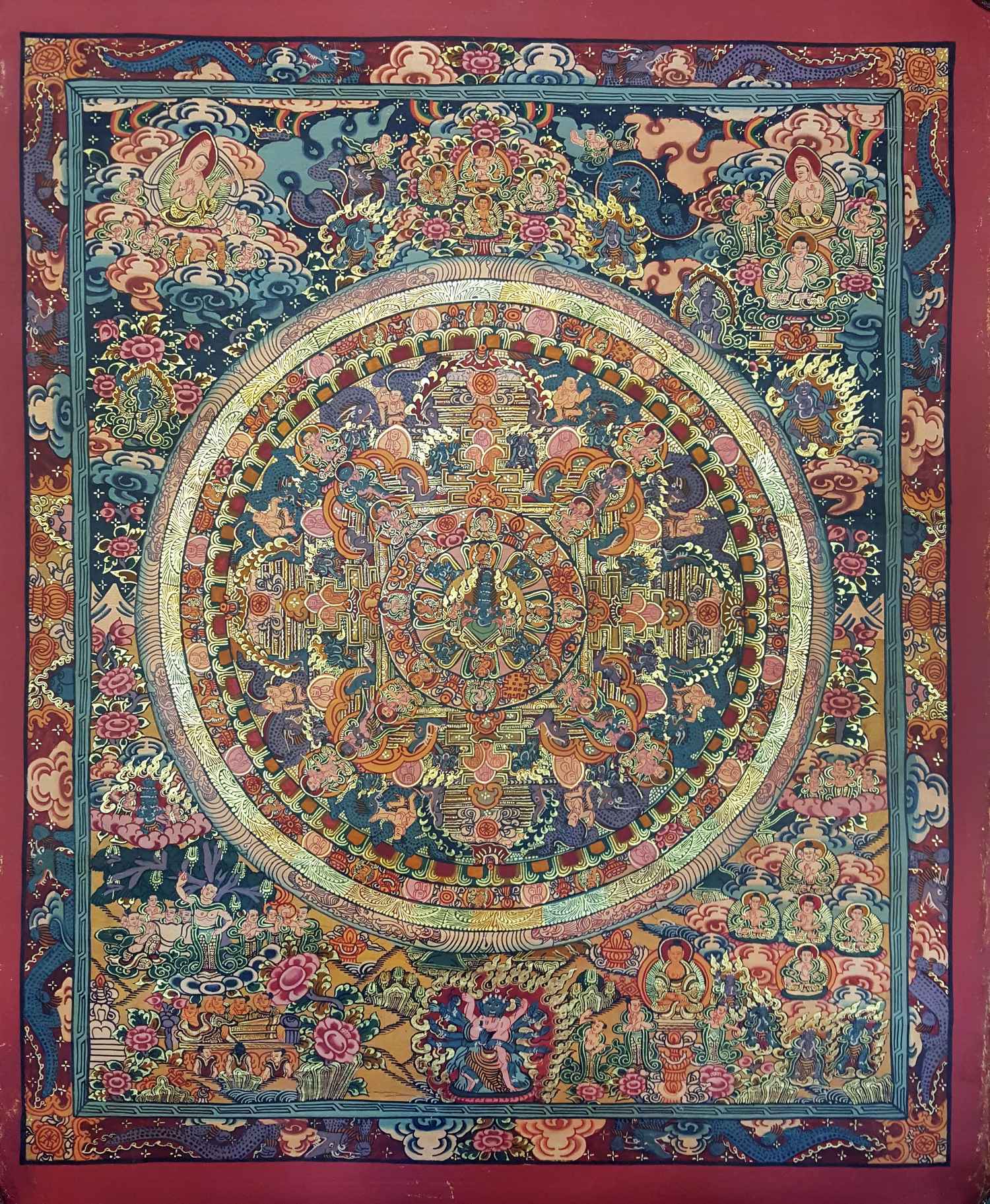 Hand Made Tibetan Thangka <span Style=