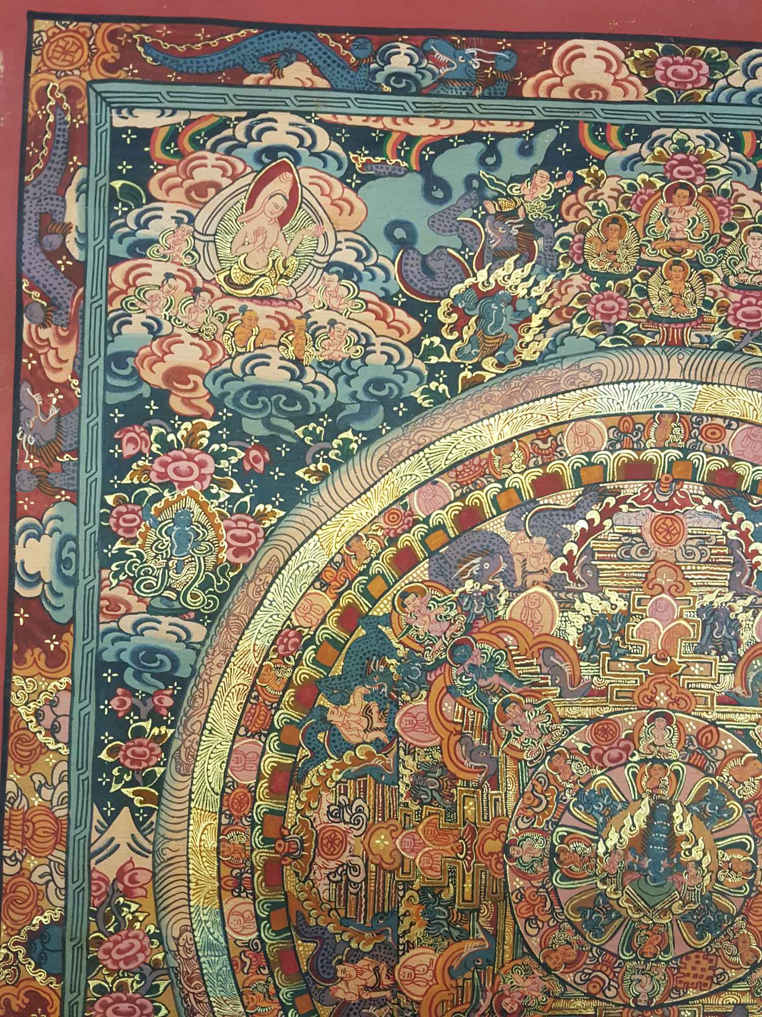 Hand Made Tibetan Thangka <span Style=