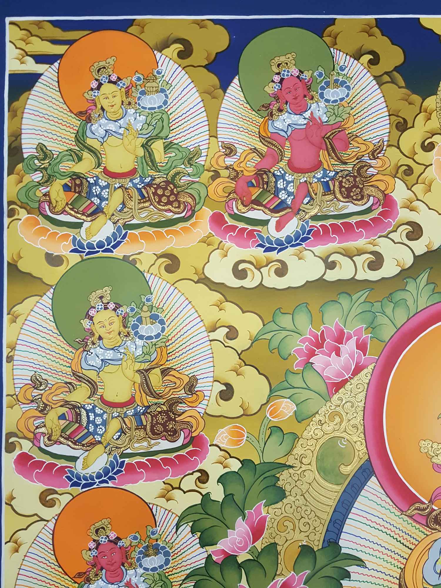 21 Tara Hand Made Tibetan Thangka <span Style=