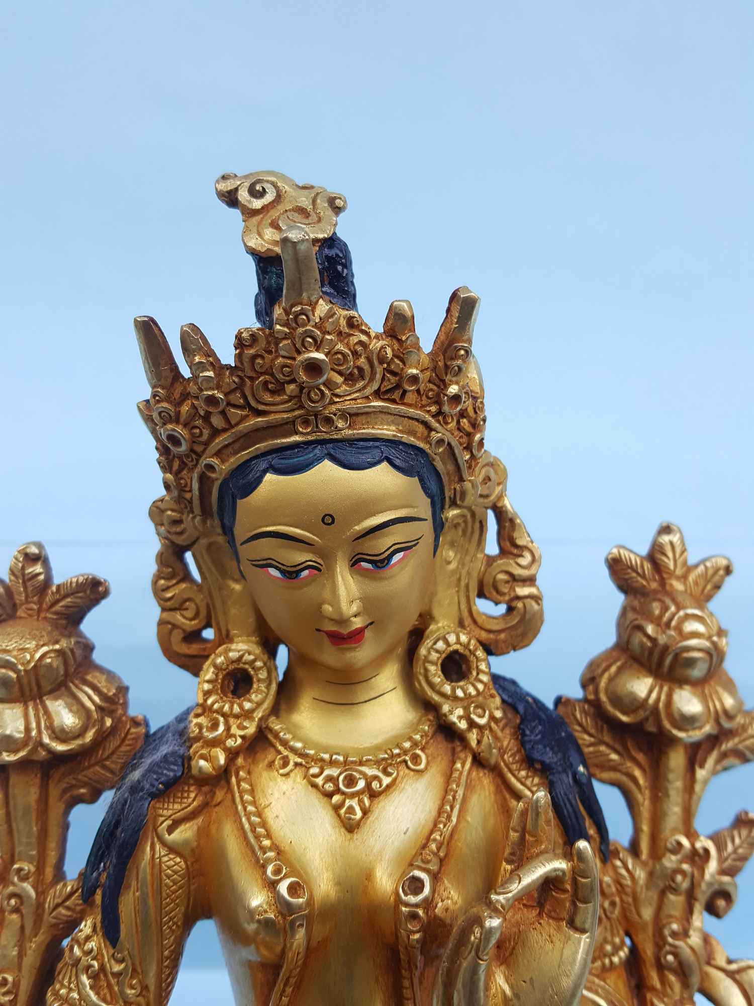 Green Tara - Tibetan Handmade Statue <span Style=