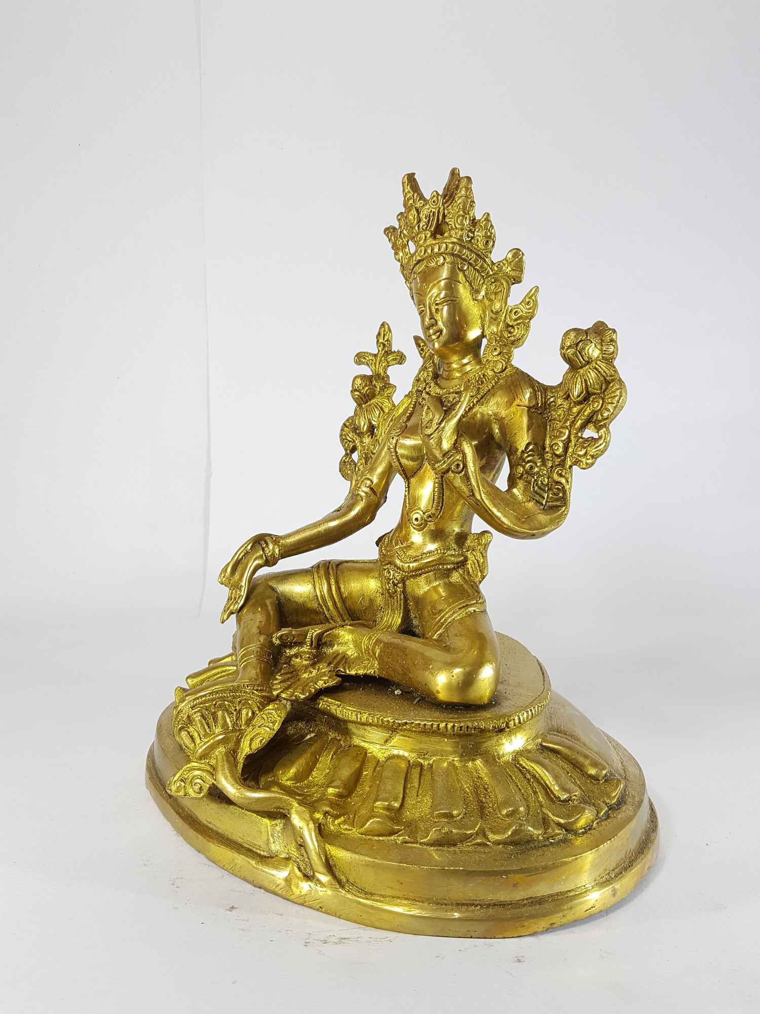 Double Lotus Arya Tara Statue <span Style=