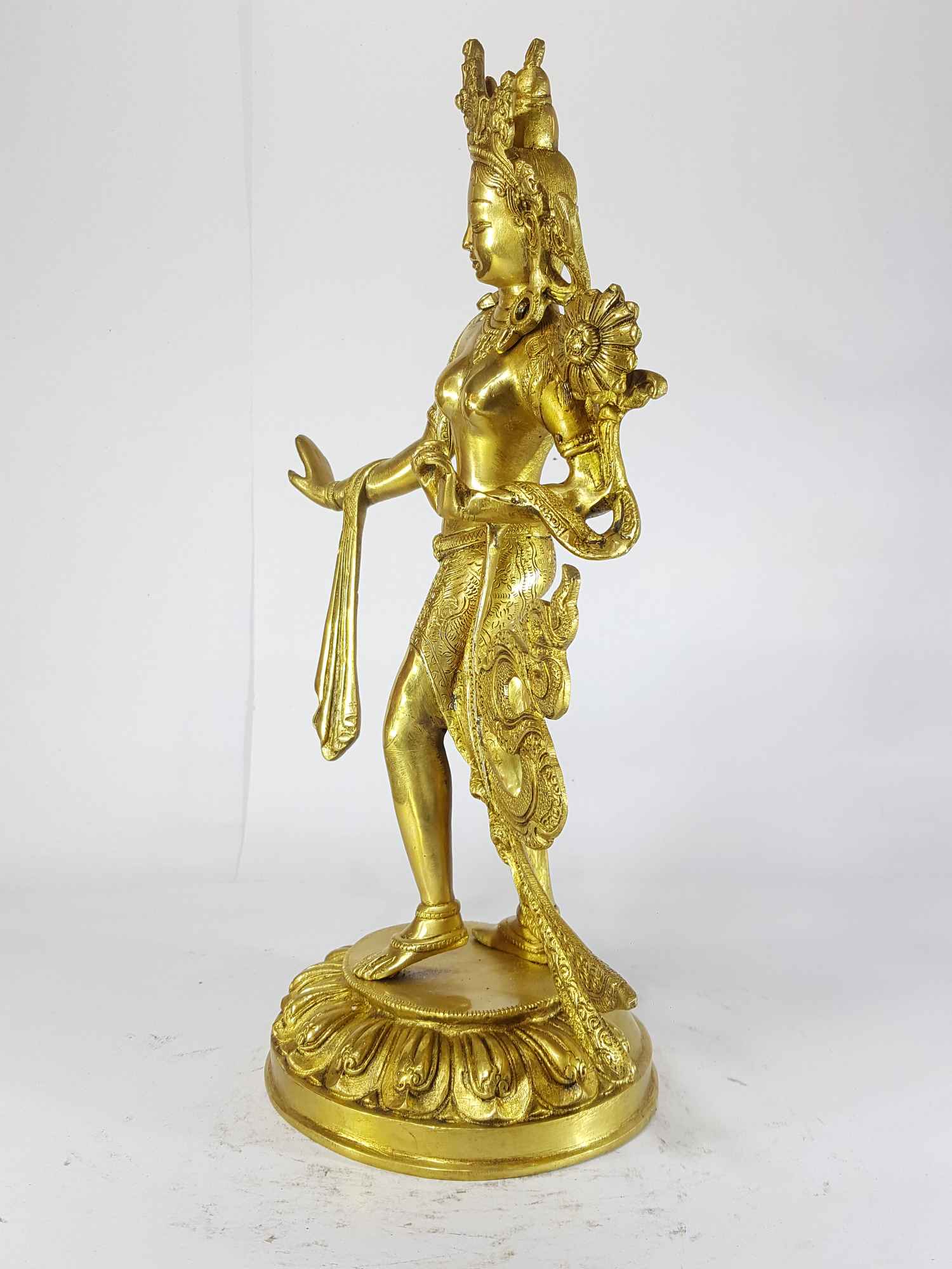 Dancing White Tara Statue <span Style=