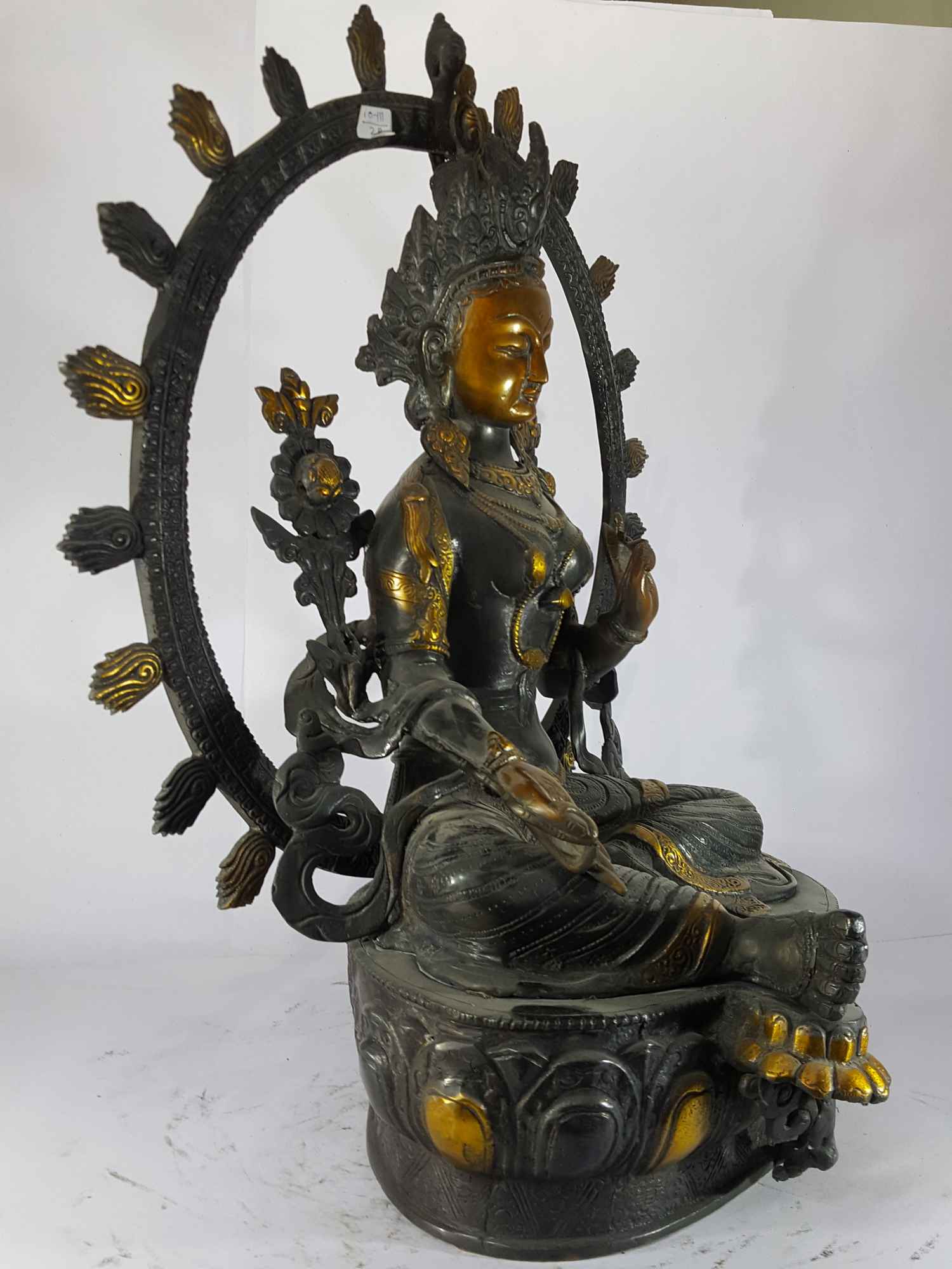 Tibetan Green Tara Statue <span Style=