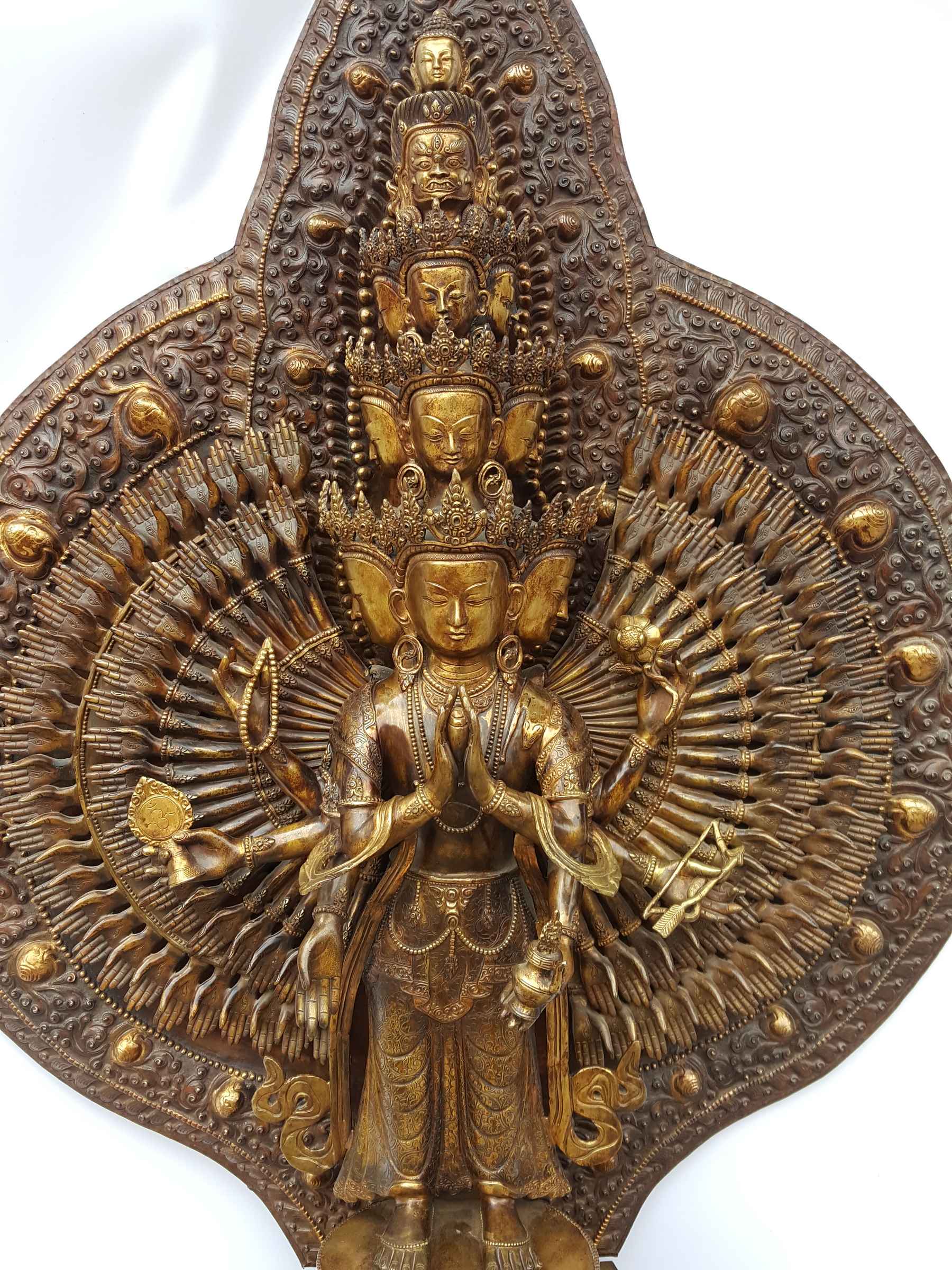 1000 Arm Avalokitesvara Statue <span Style=