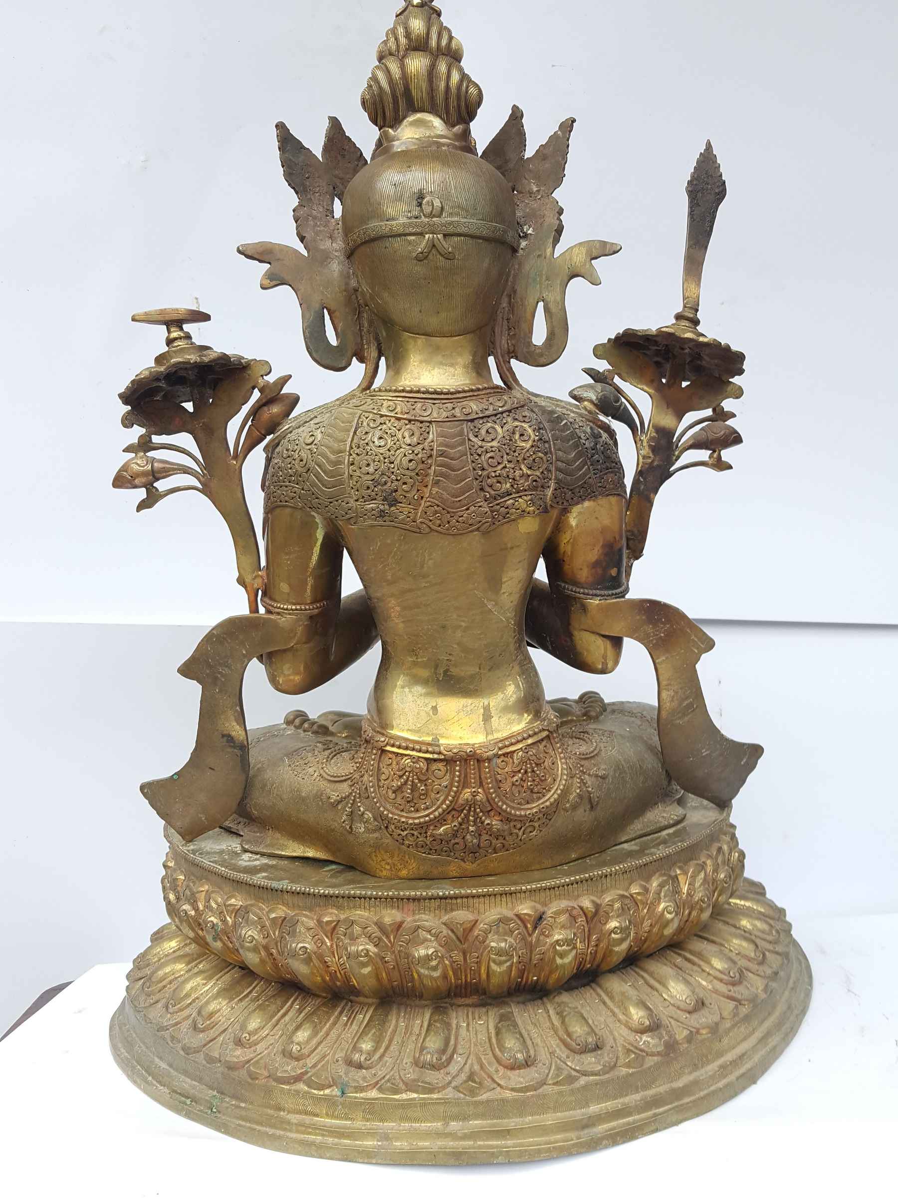 Manjushri Statue waiting Patina Finishing , big Statue | Price: US$2960 ...