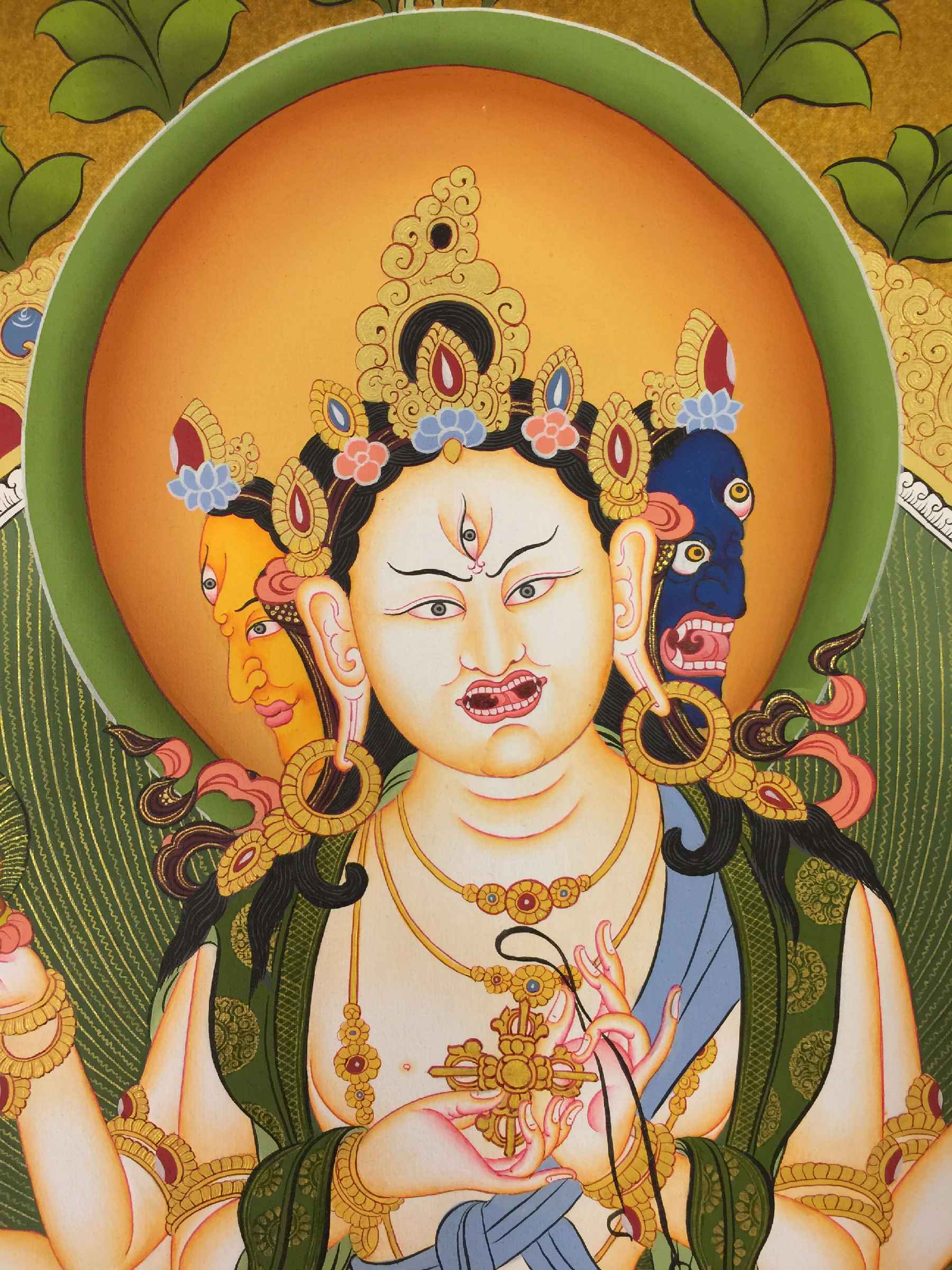 Namgyalma, Ushnisha Vijaya Tibetan Hand Painted Buddhist Thangka <span Style=