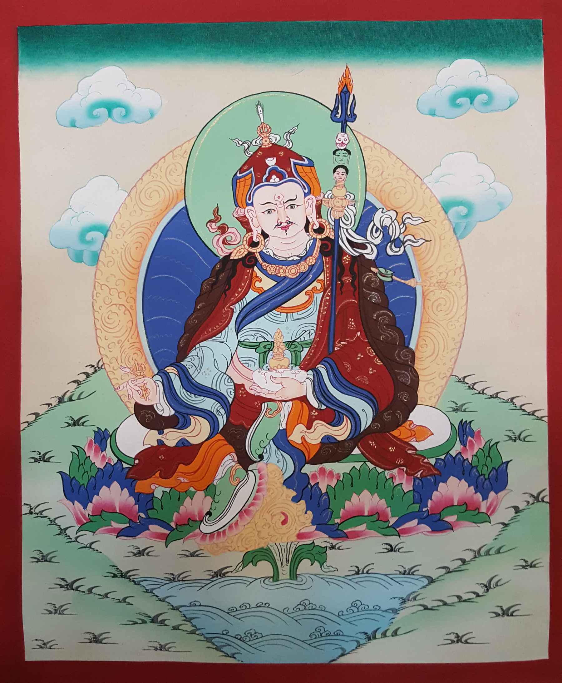 Bright Color Padmasambhava Thangka