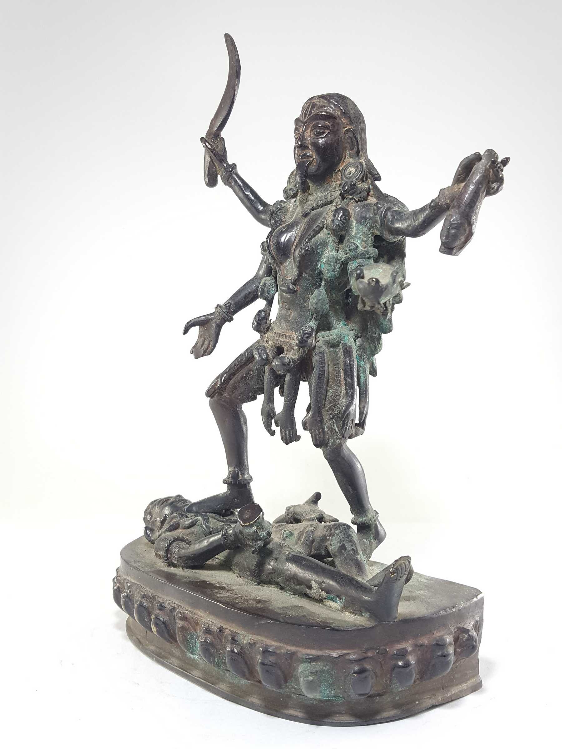 Kali Statue Antique Finishing