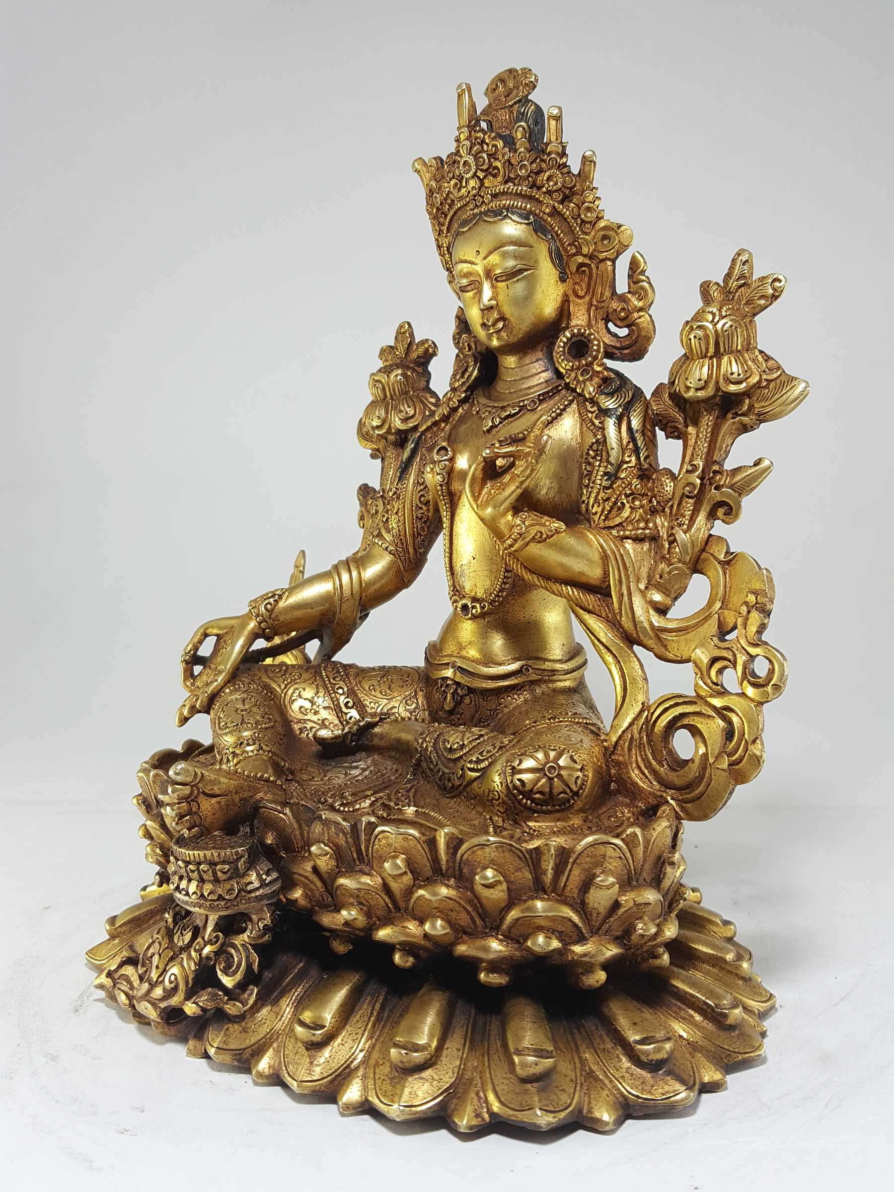 Green Tara Statue <span Style=