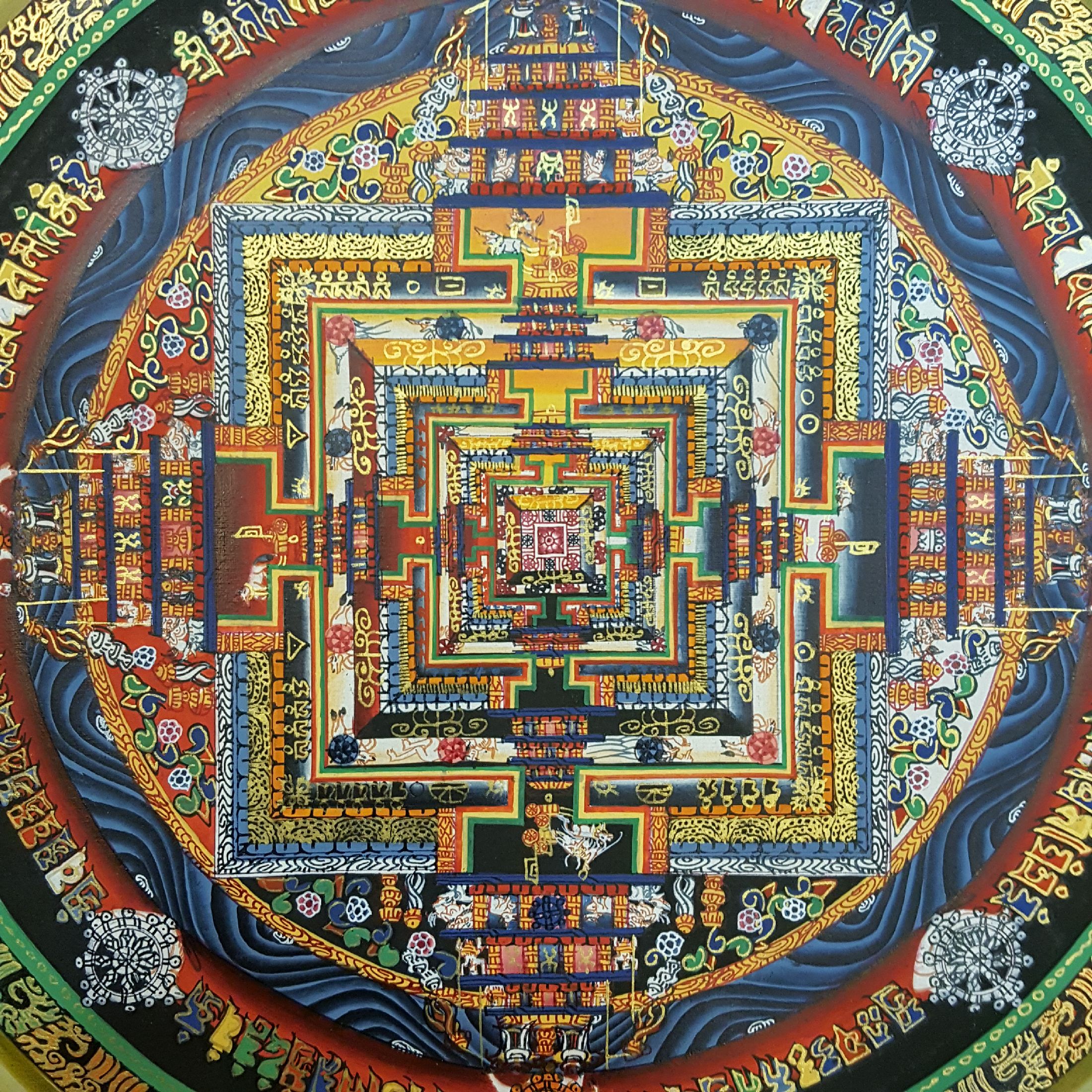 Tibetan Kalachakra Mandala Thangka <span Style=