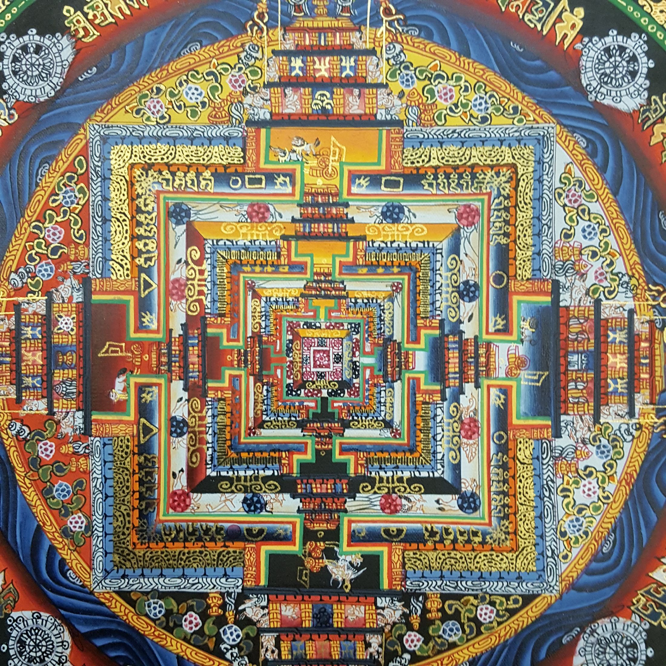 Tibetan Kalachakra Mandala Thangka <span Style=