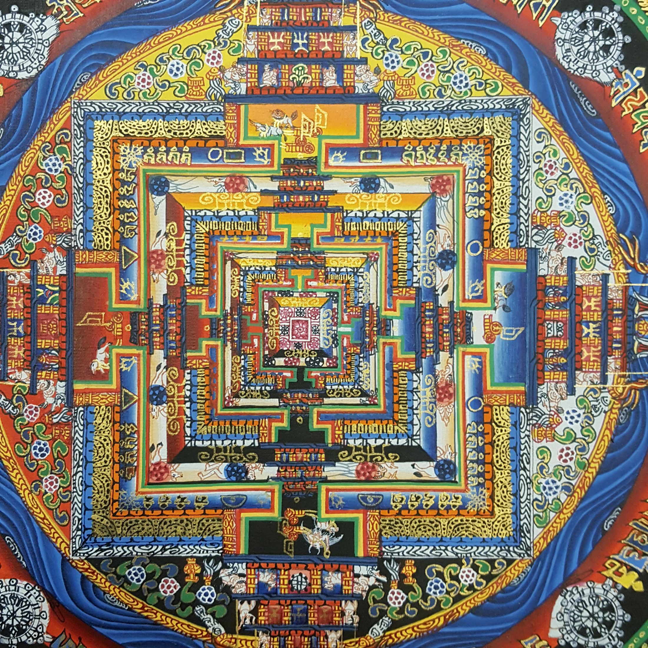 Tibetan Kalachakra Mandala Thangka <span Style=