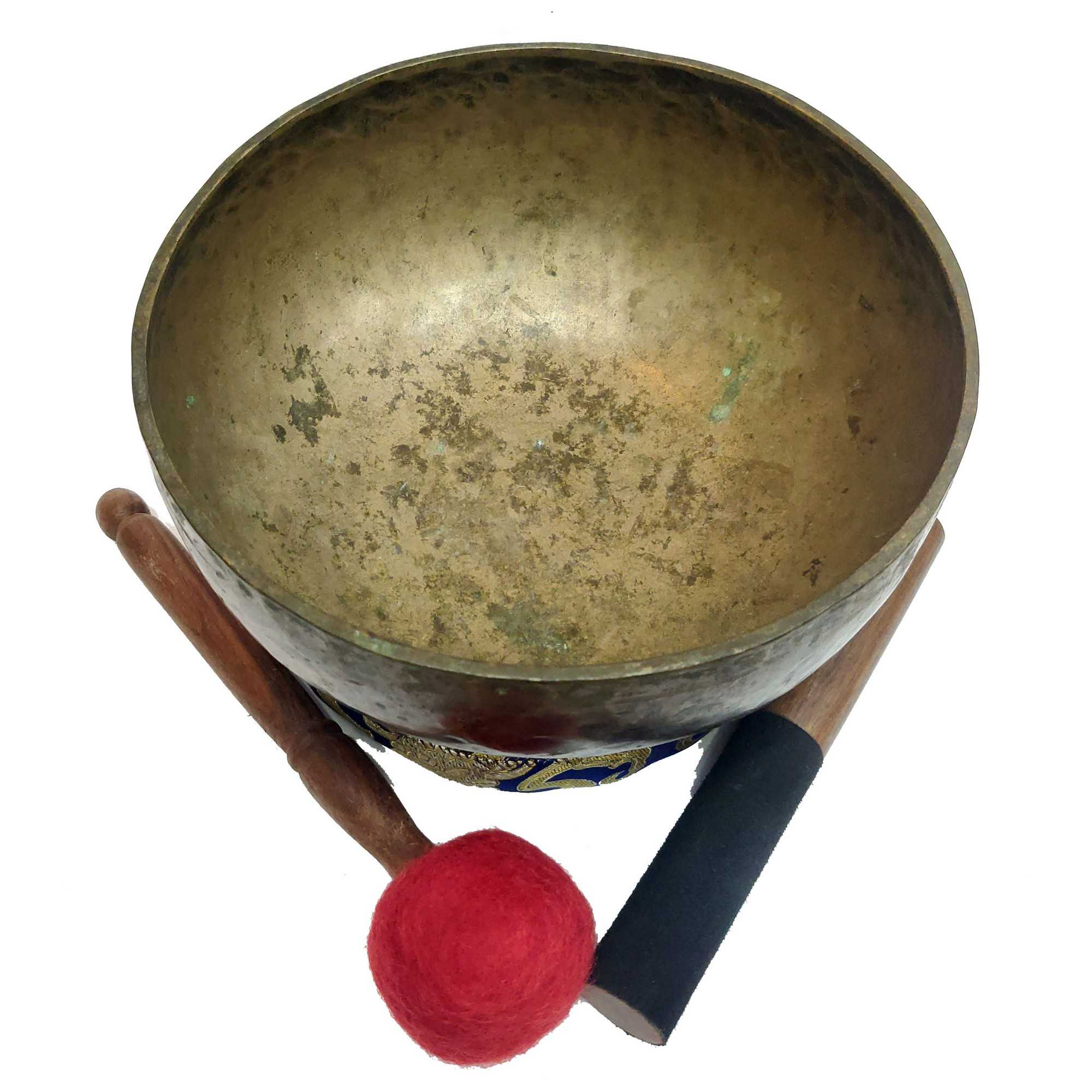 Antique Singingbowl, Hand Beaten Jambati