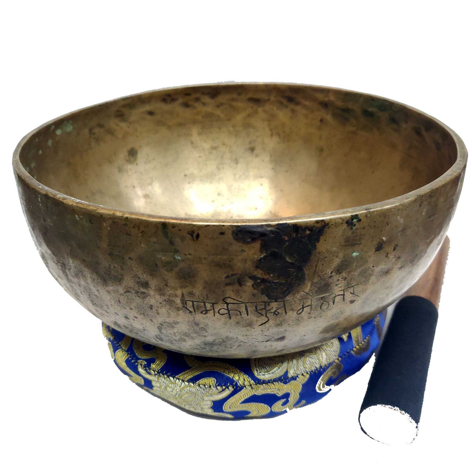 Antique Singingbowl, Hand Beaten Jambati