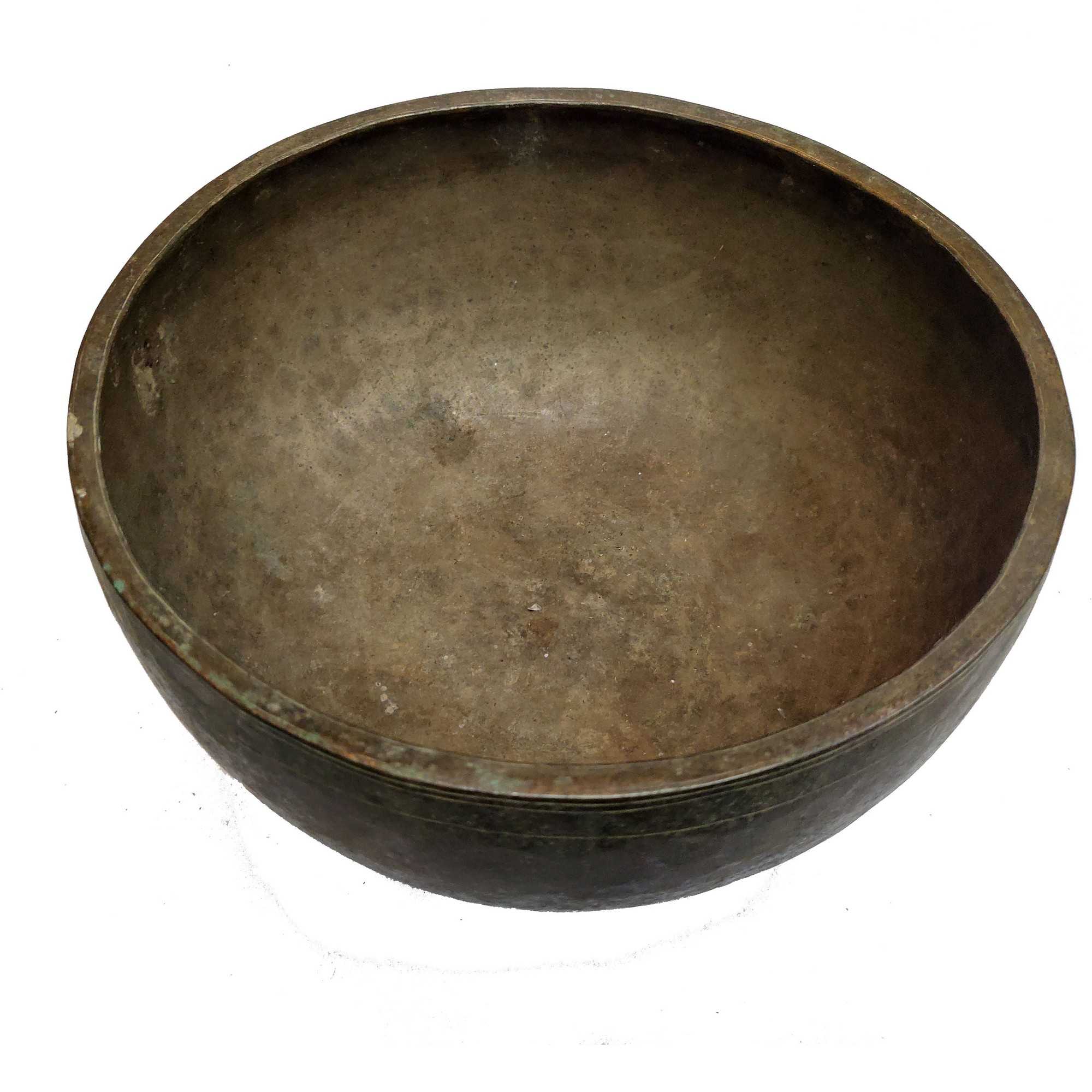 Antique Singingbowl, Hand Beaten Jambati, <span Style=