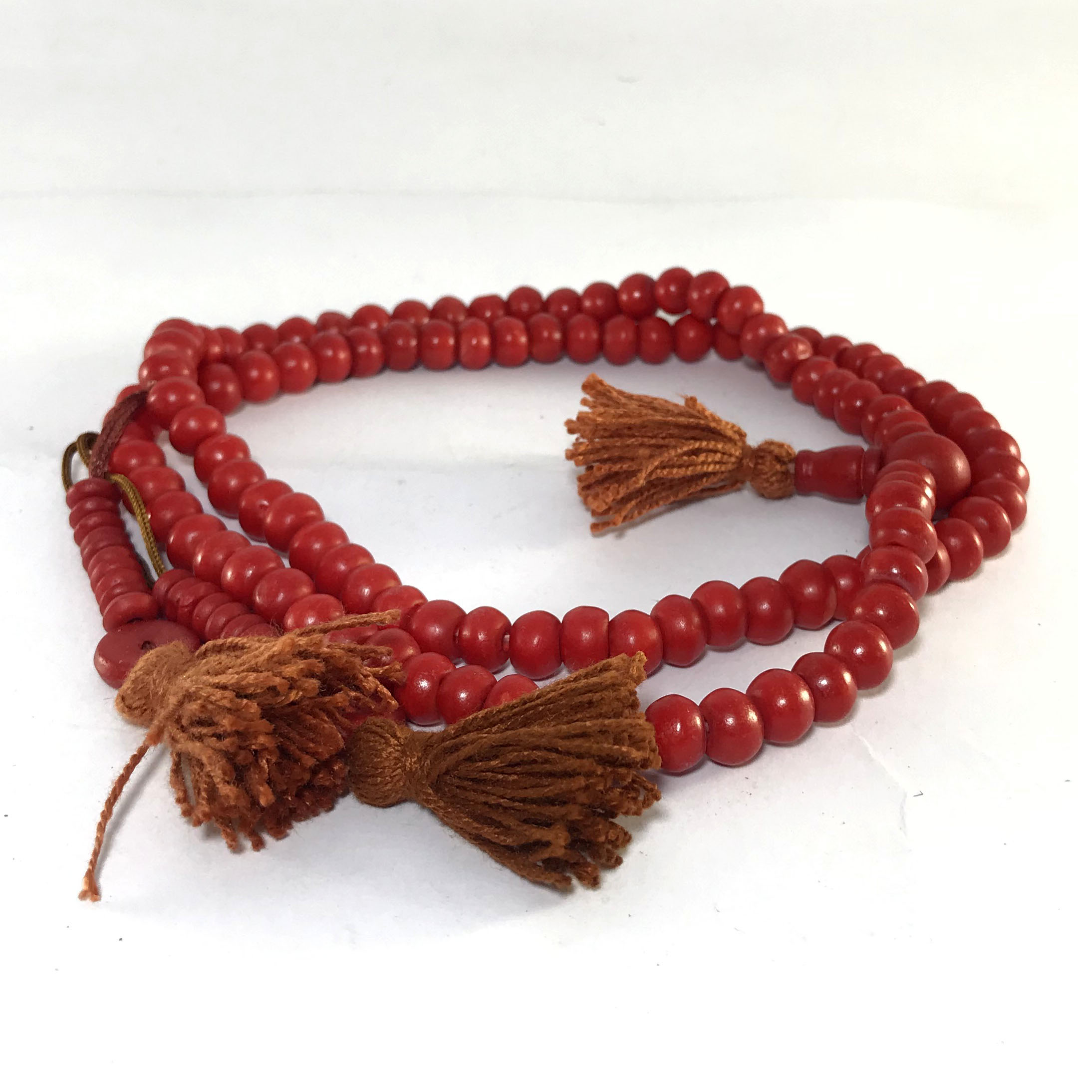 108 Red Bead, 10mm Prayer Bead Mala <span Style=