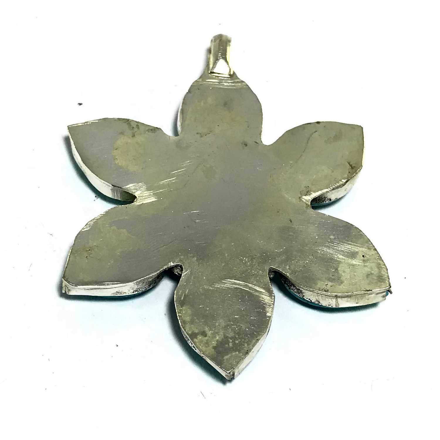 Tibetan Flower Metal Pendant <span Style=