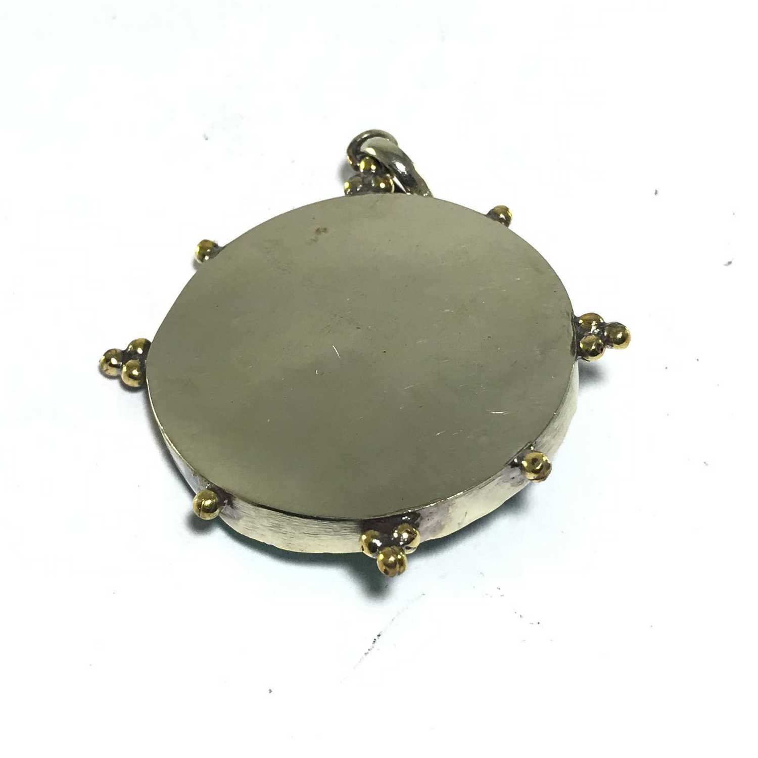 Tibetan Flower Metal Pendant <span Style=