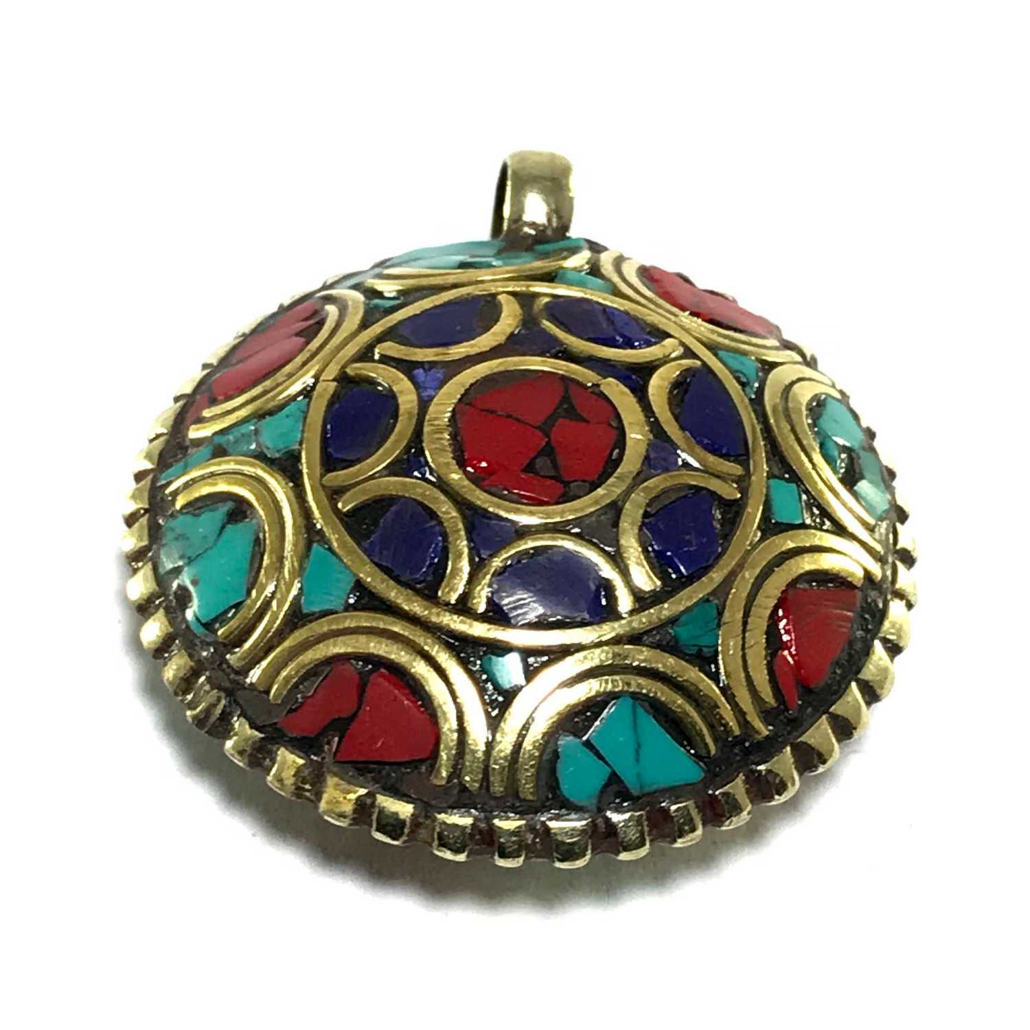 Tibetan Double Dorje Metal Pendant <span Style=