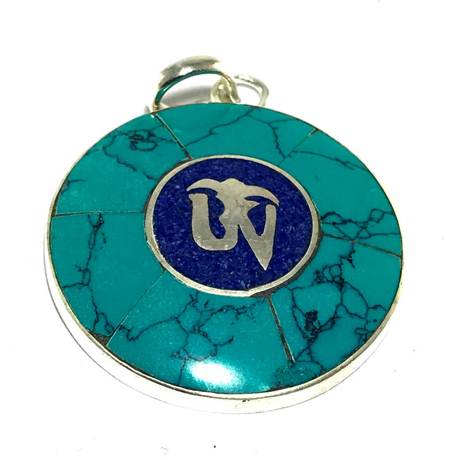 Tibetan Om Metal Pendant <span Style=