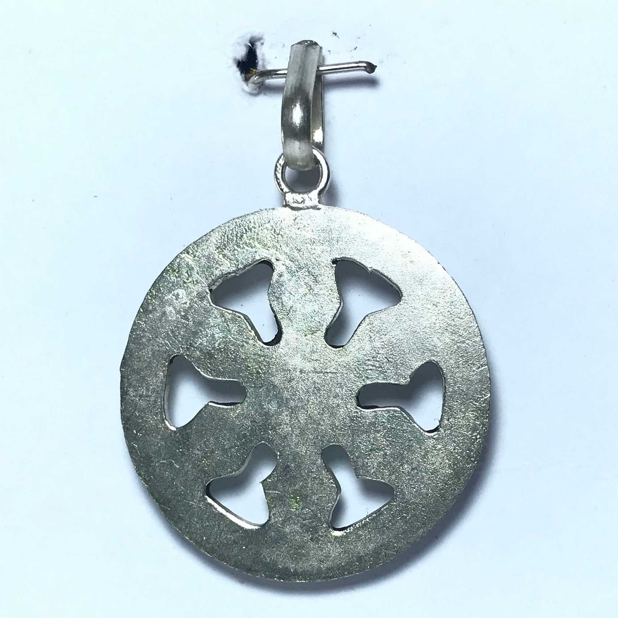 White Metal Triple Dorje Pendant