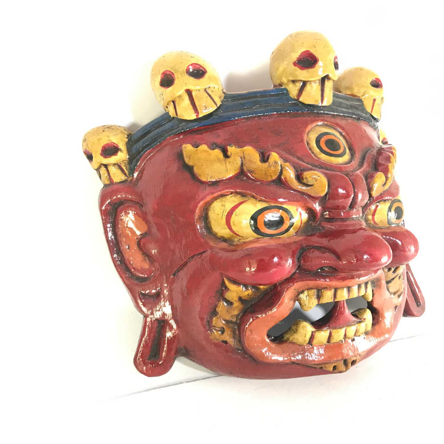 Wooden Mahakala Mask, <span Style=