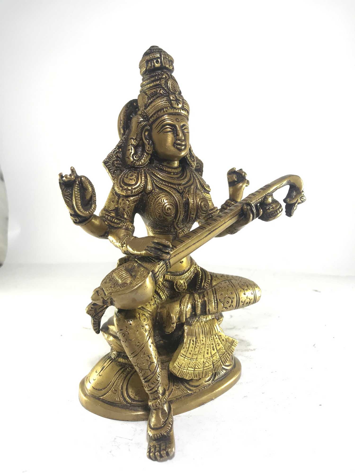 Statue Of Saraswati, glossy Finishing