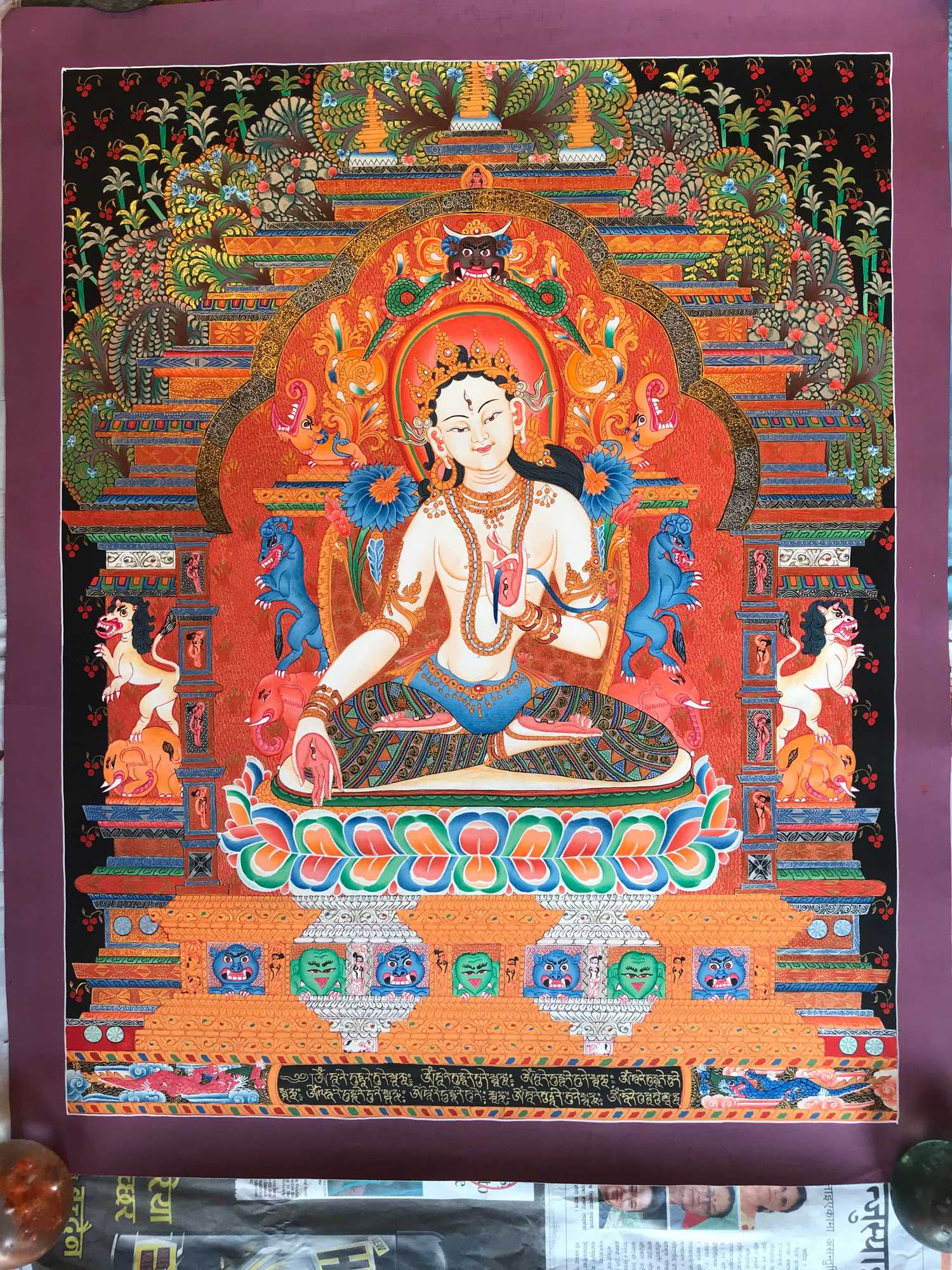 Tibetan Thangka <span Style=